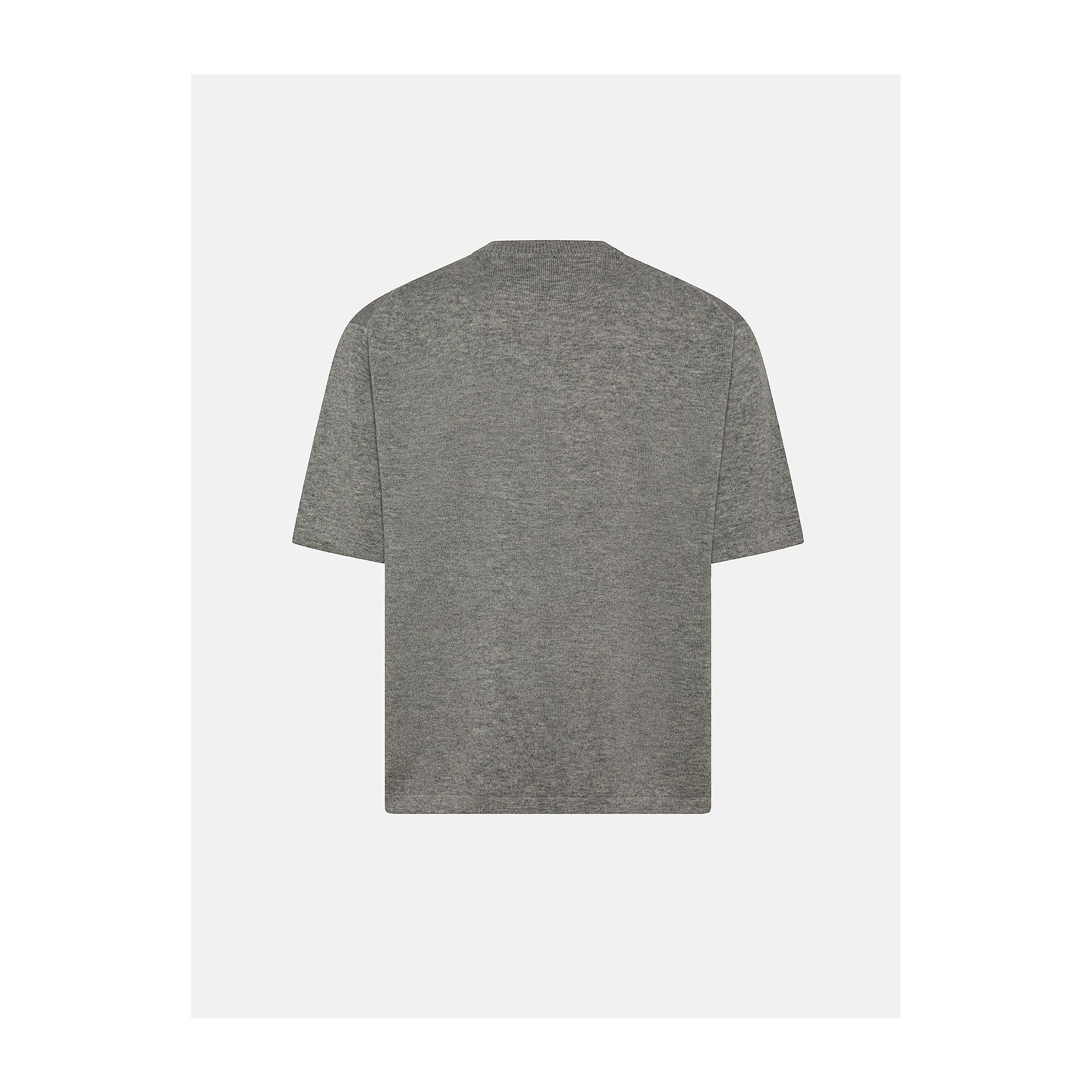 Light grey merino wool-blend Gino T-shirt