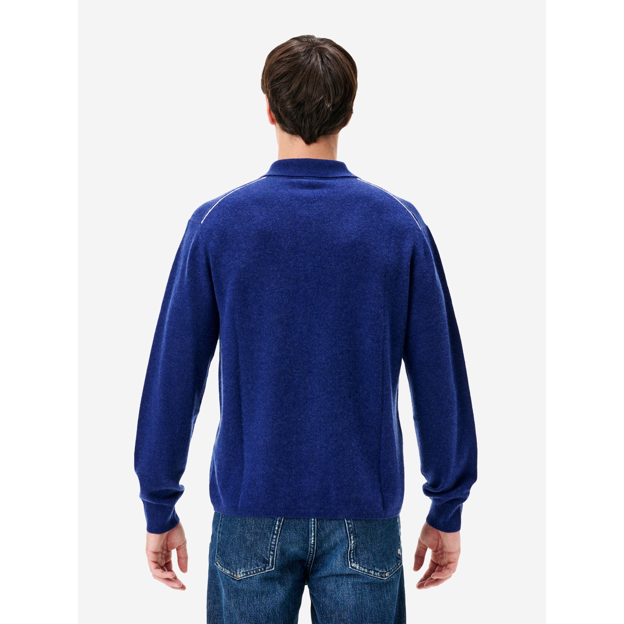 Blue merino wool-blend Lapo shirt