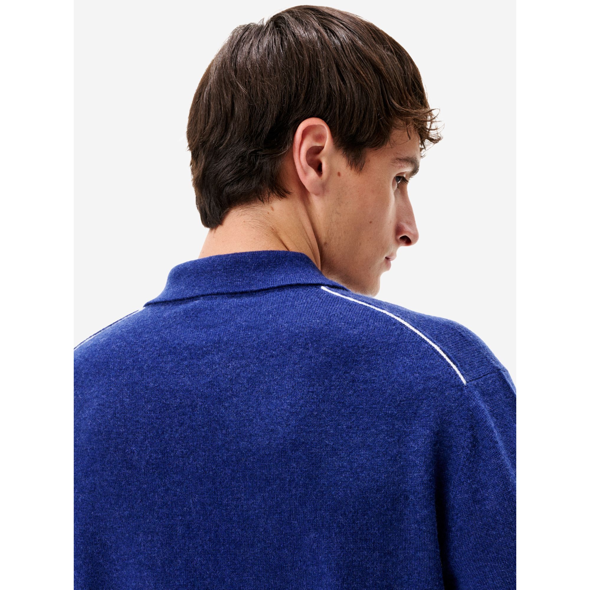 Blue merino wool-blend Lapo shirt