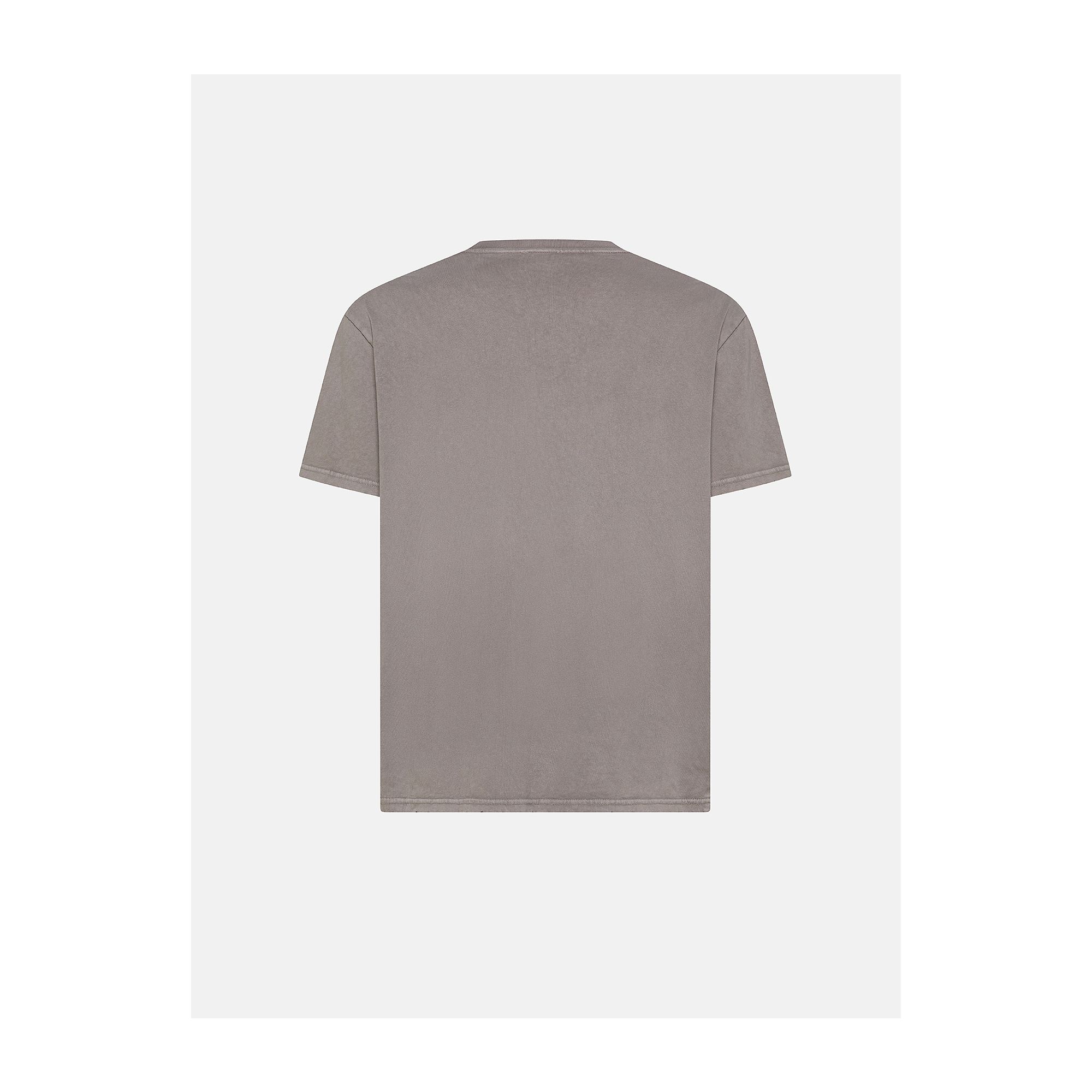 Dark beige pure cotton jersey T-shirt