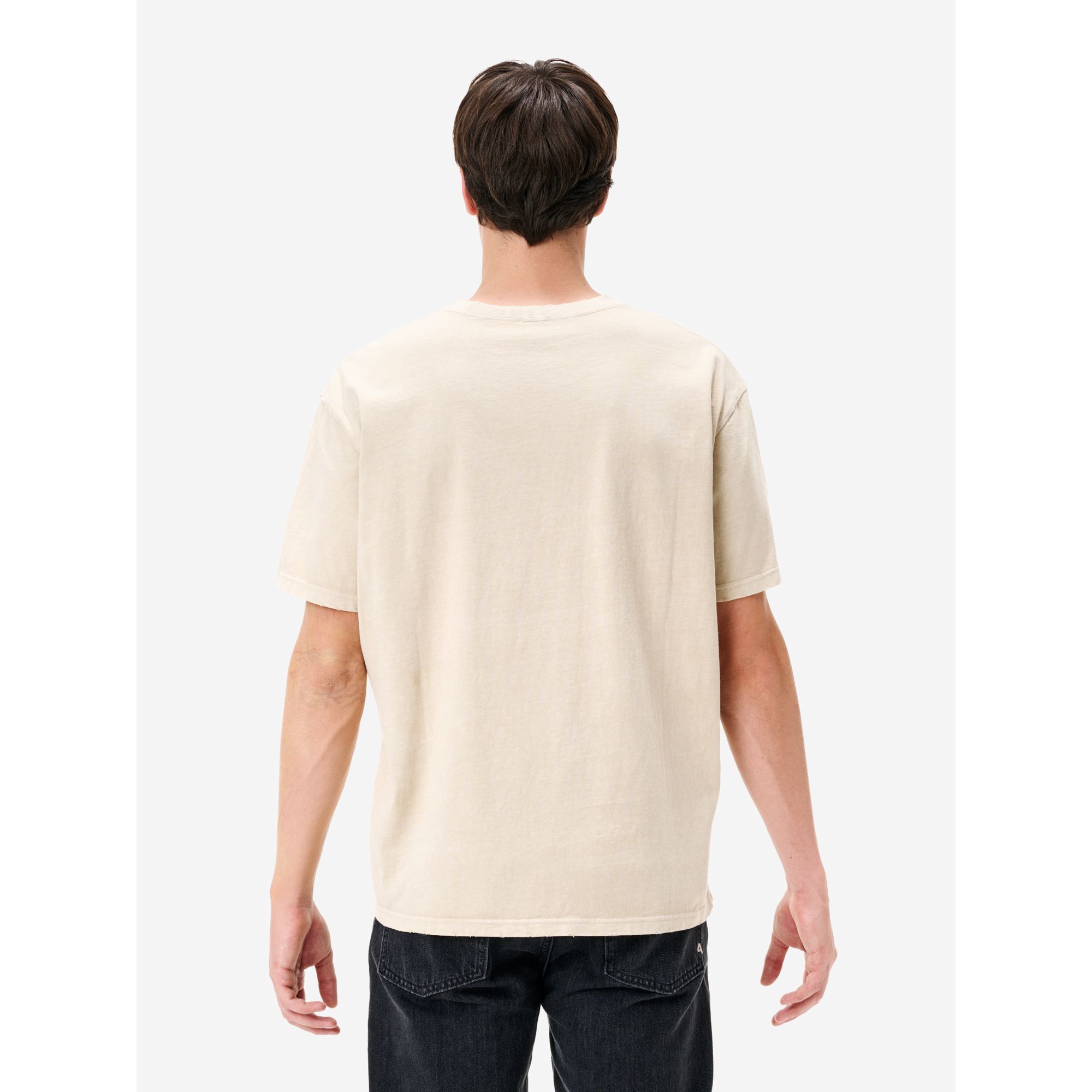 Boxy embroidery regular t-shirt distressed mineral overdyed