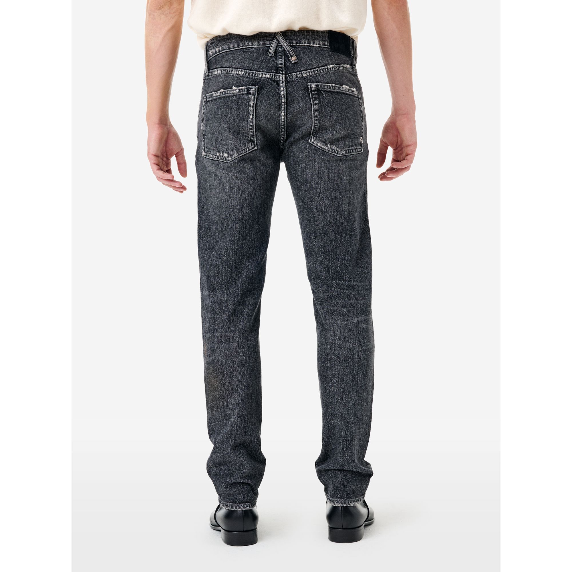 Jeans slim fit effetto vintage grigio scuro