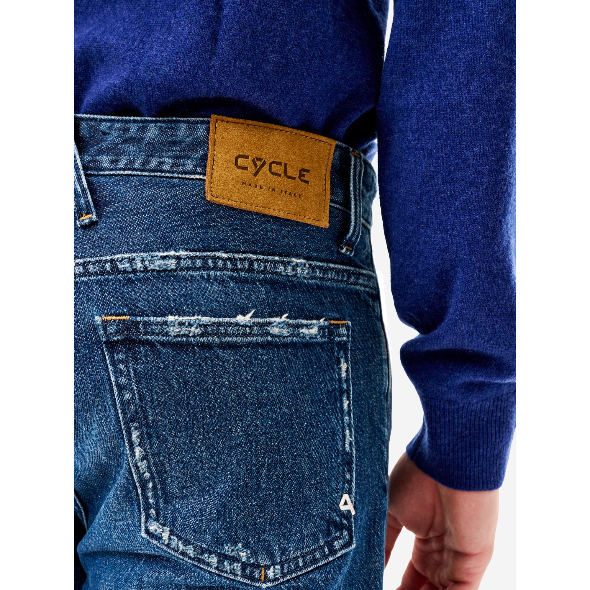 Navy blue vintage-effect tapered-fit Lucky jeans