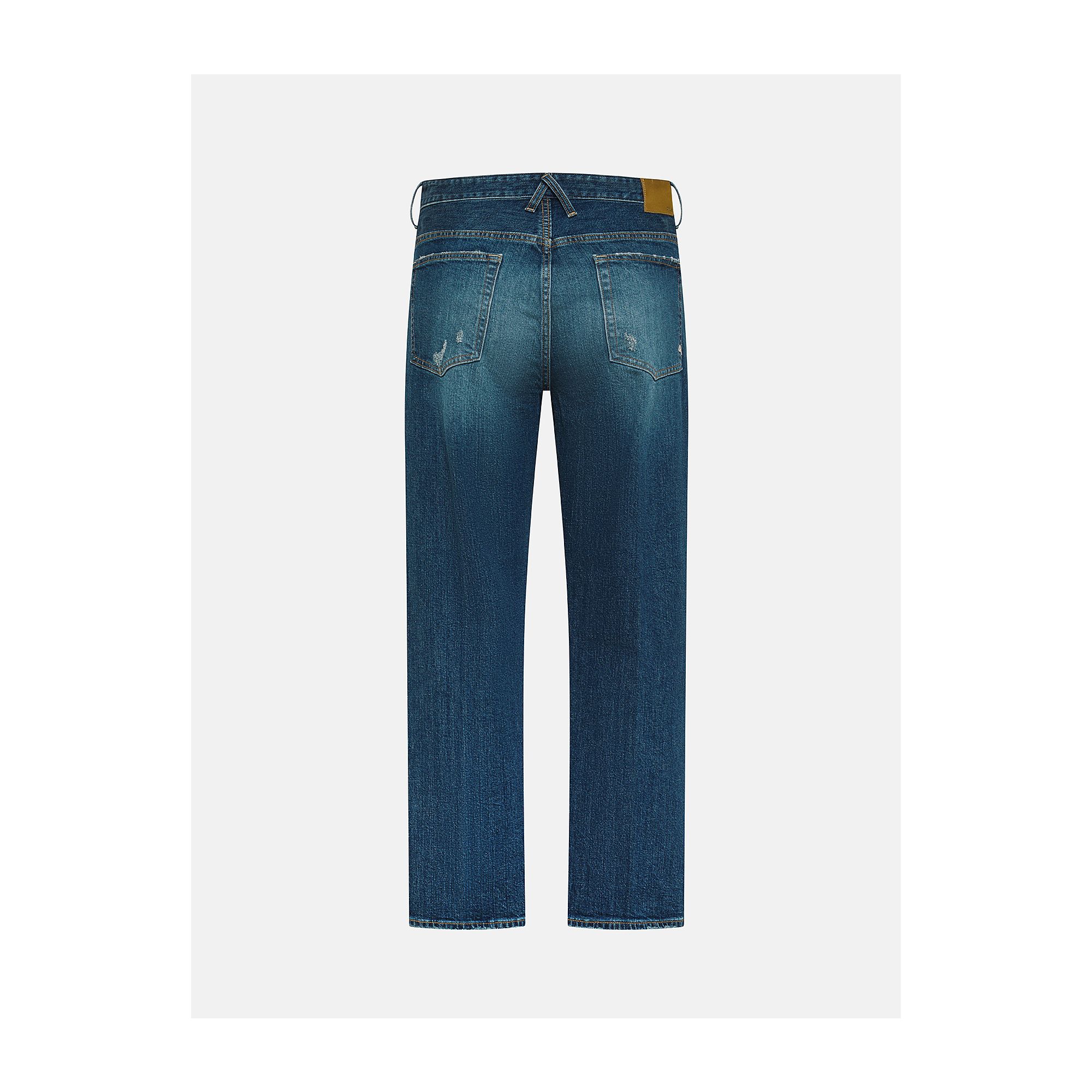 Wise comfort regular fit straight ankle leg raw with light dirty