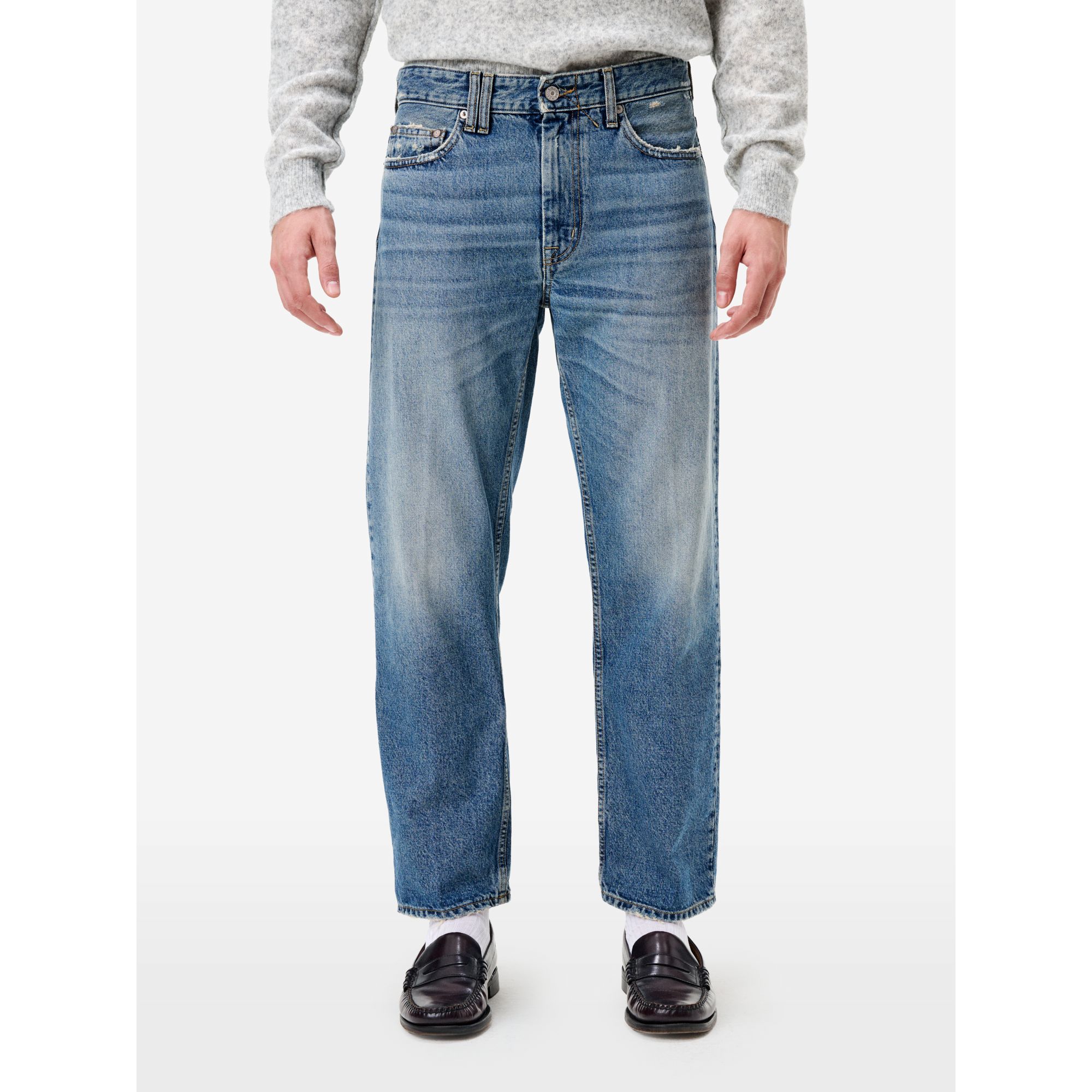 Jeans Wise straight fit effetto vintage navy blue