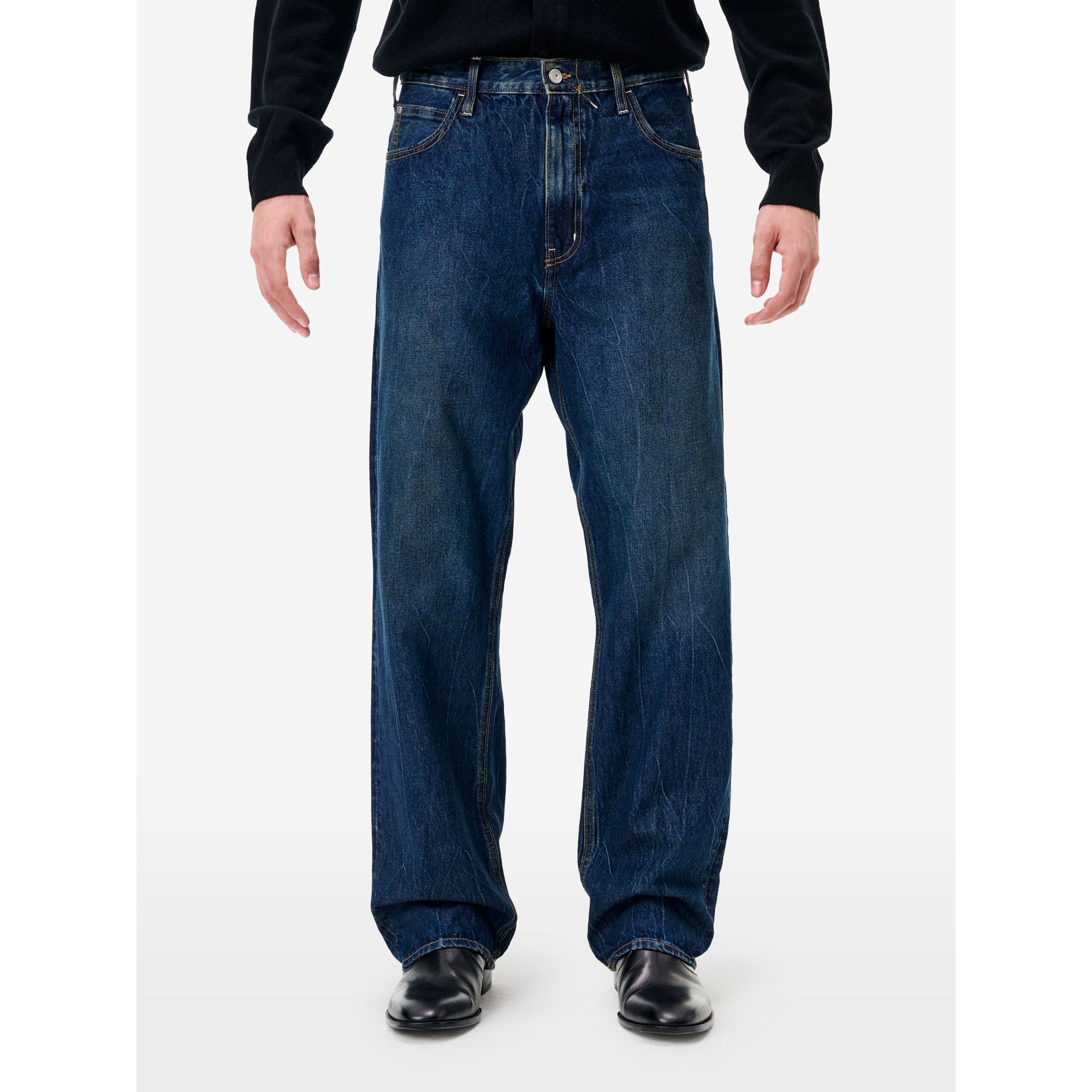 Jeans Bart wide fit effetto vintage blue profondo