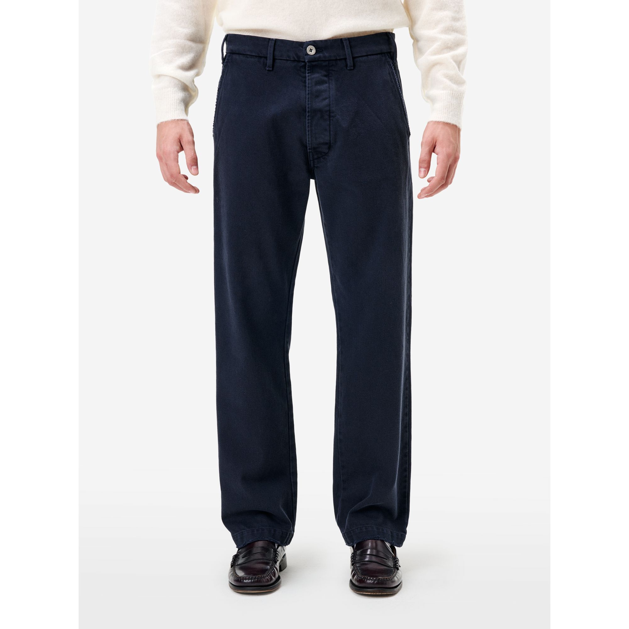 Jeans Full Chino a gamba dritta navy scuro