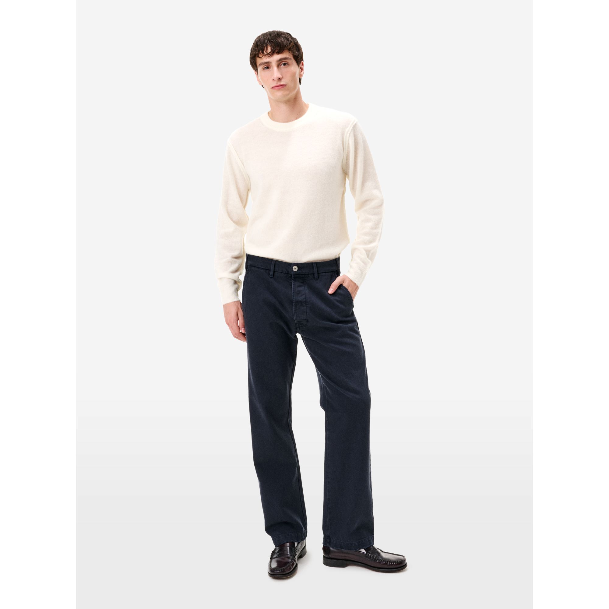 Jeans Full Chino a gamba dritta navy scuro
