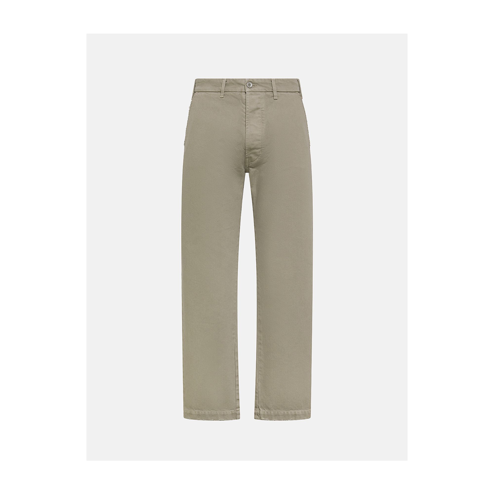 Full chino straight leg distressed garment dyed
