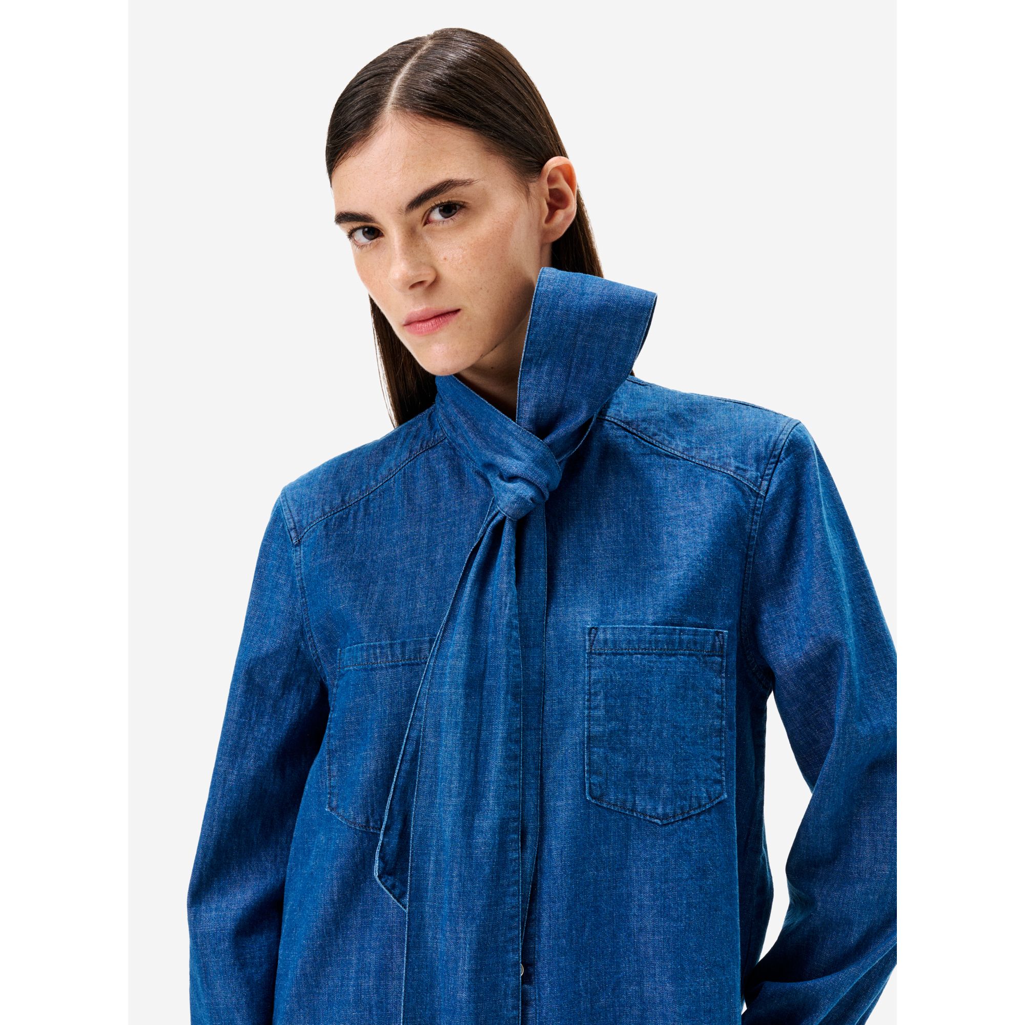 Christine boxy shirt dark enzyme stone wash