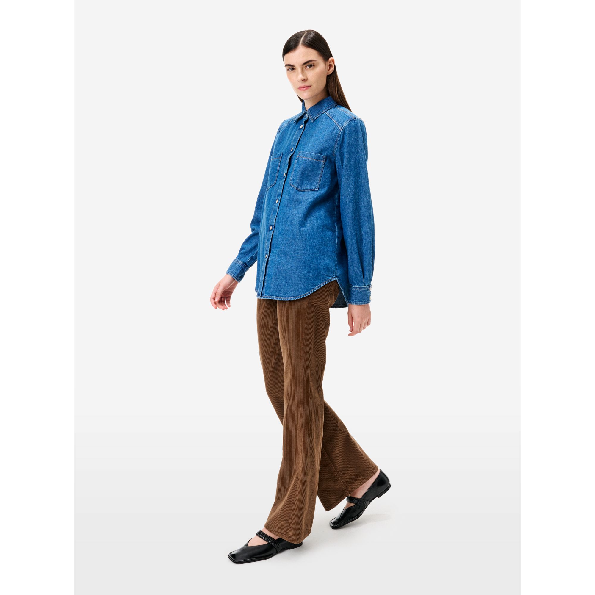 Agatha regular shirt dark enzyme stone wash