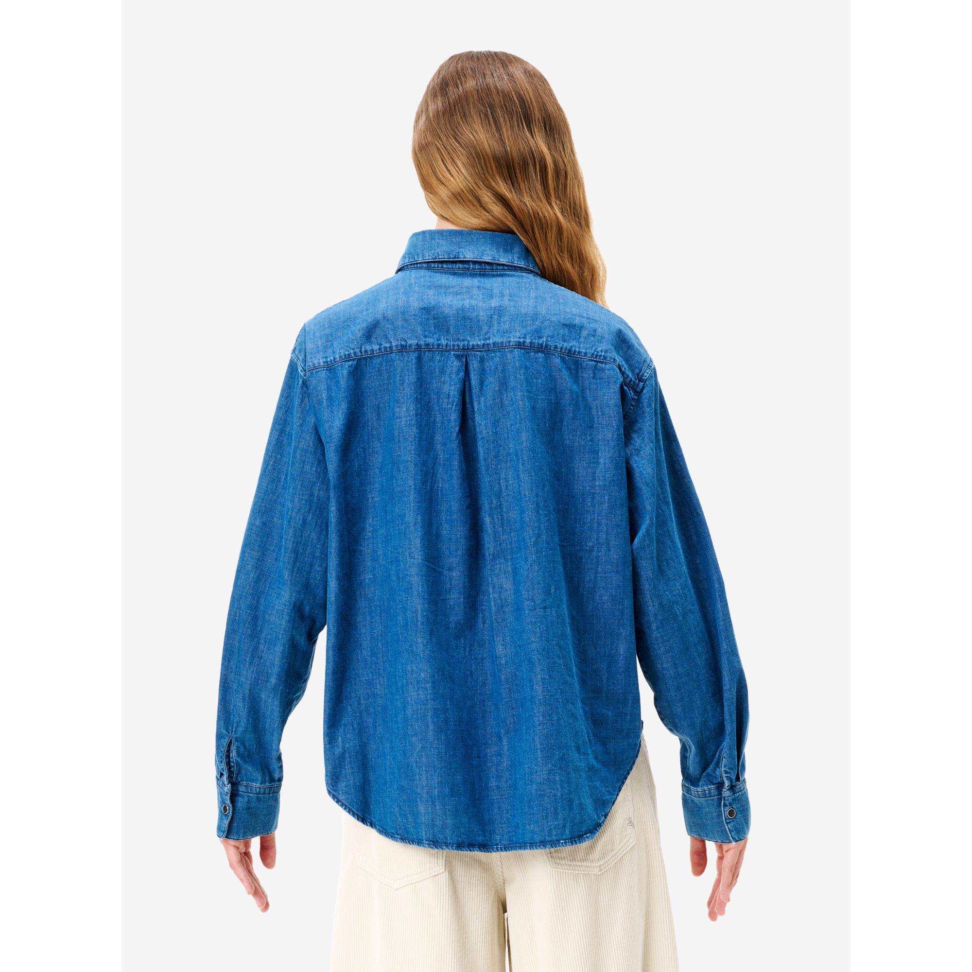 Egle embroidery regular shirt dark enzyme stone wash