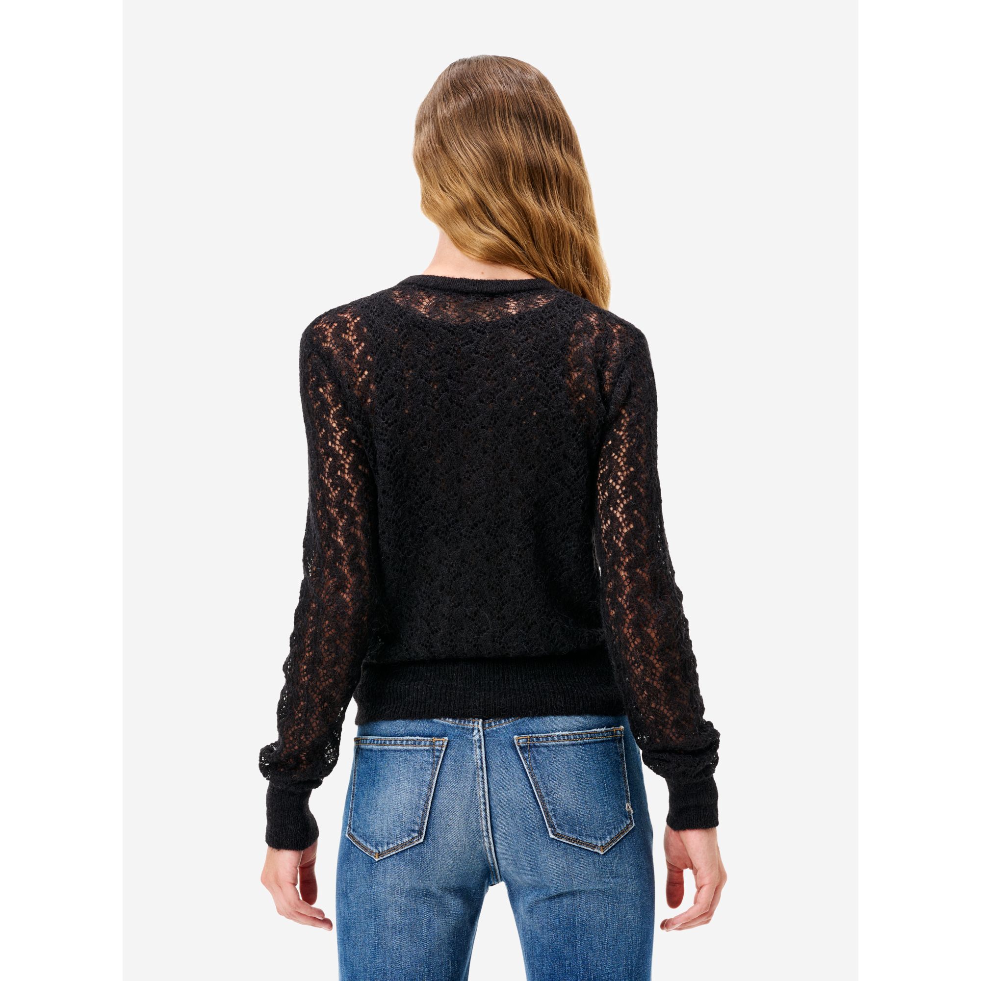 Black alpaca-blend Mara cardigan
