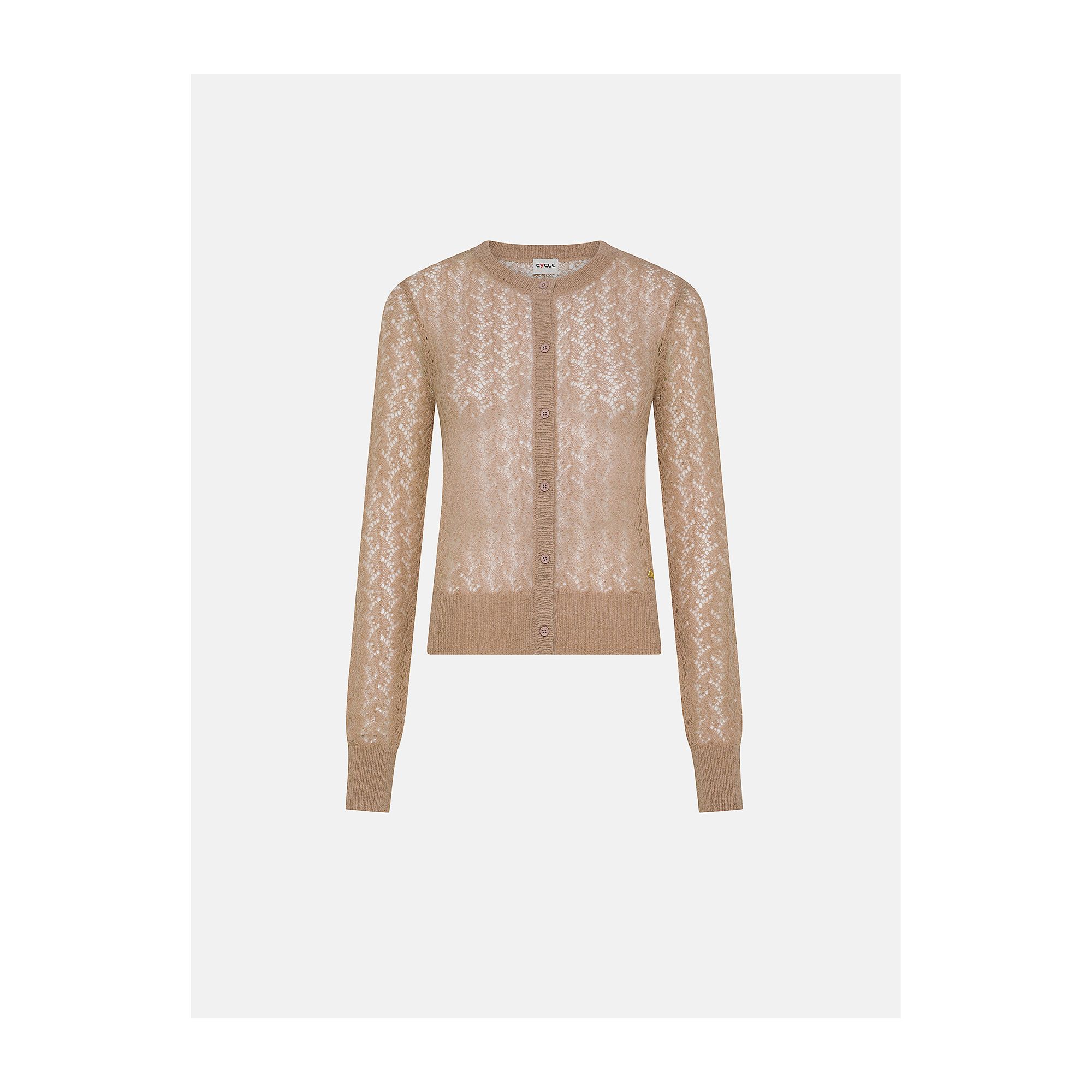 Beige alpaca-blend Mara cardigan
