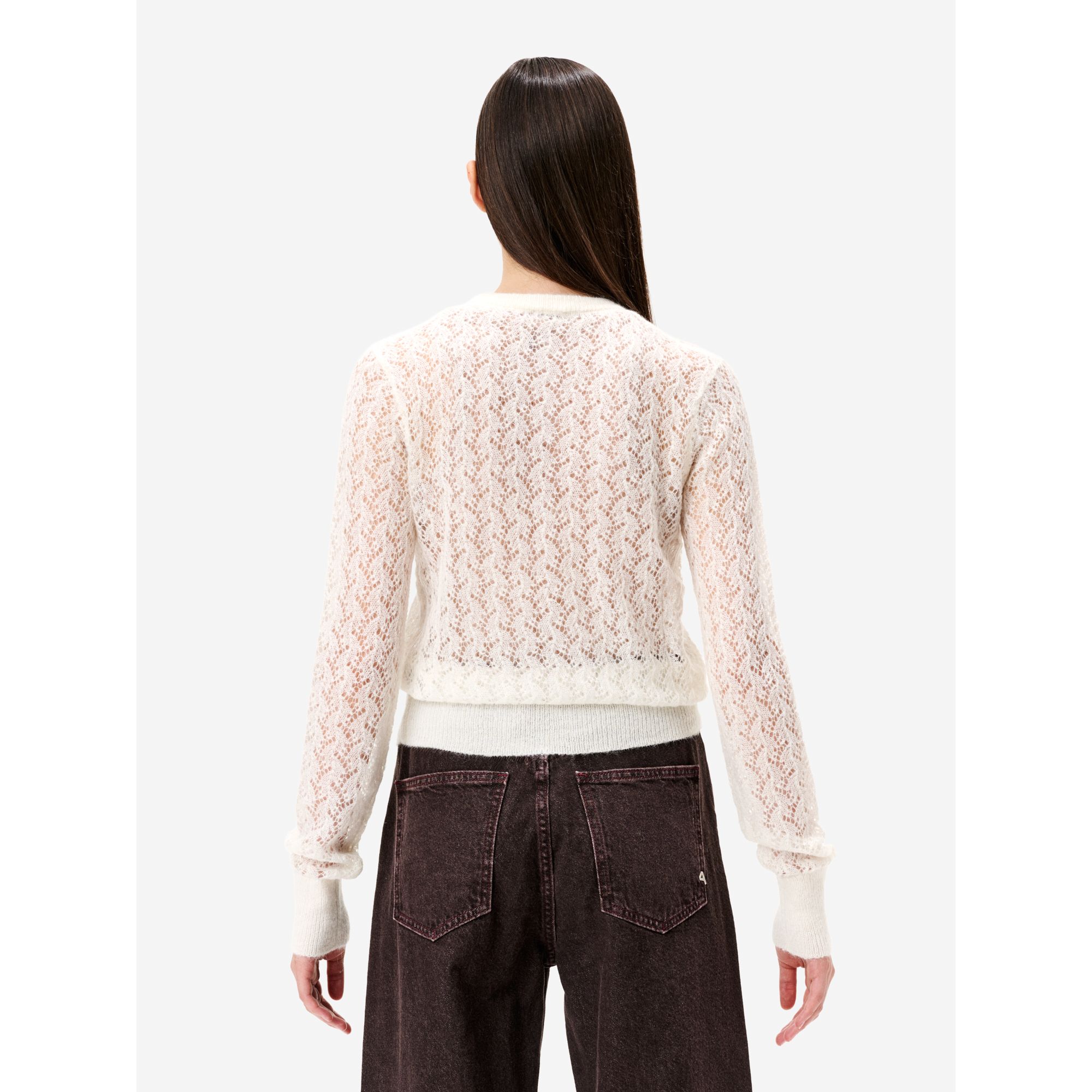 Off white alpaca-blend Mara cardigan