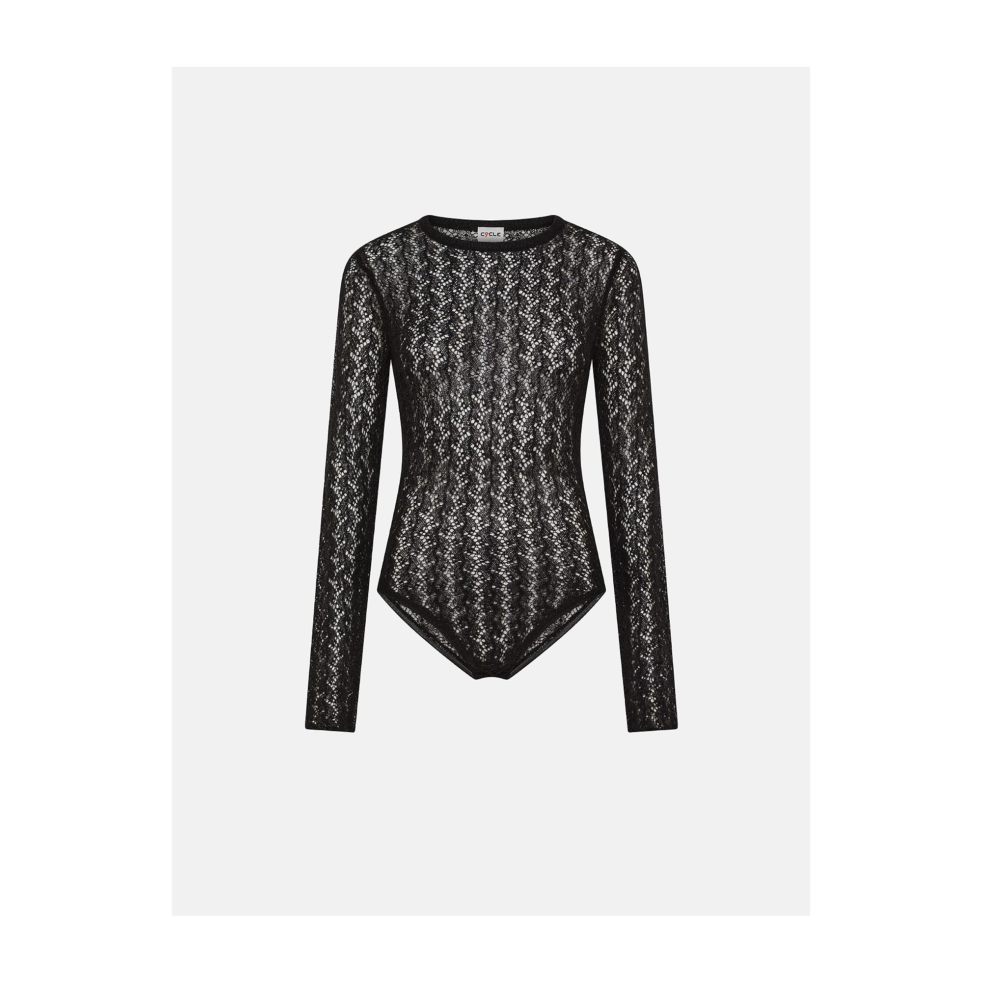 Black alpaca-blend Sara bodysuit