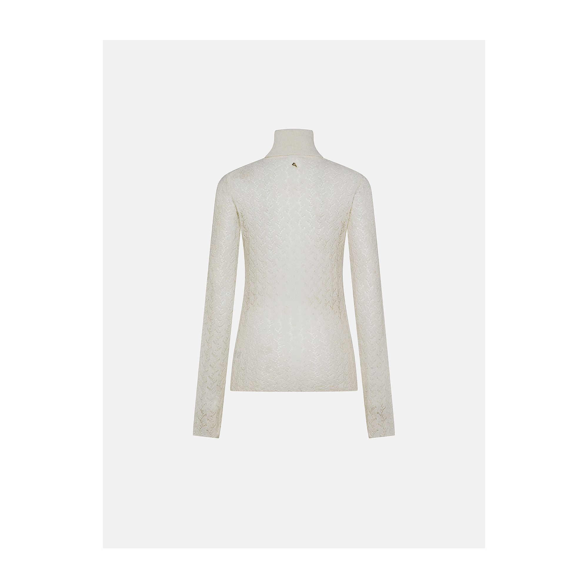 Off white alpaca-blend Deva roll-neck jumper