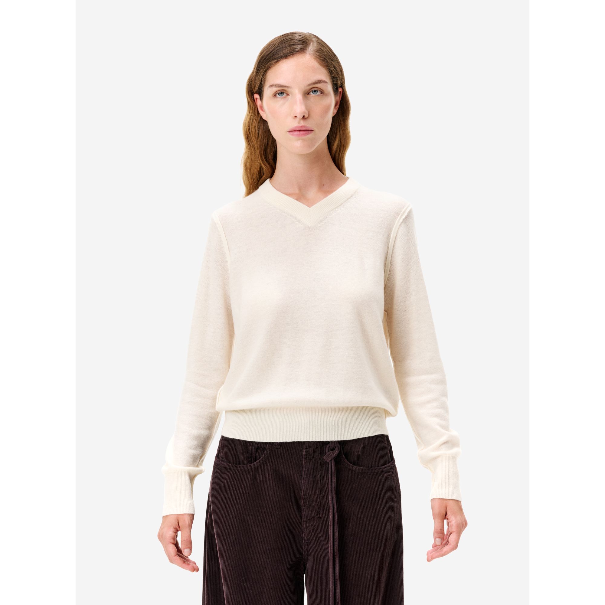 Maglia Ada in misto lana Merino bianco panna