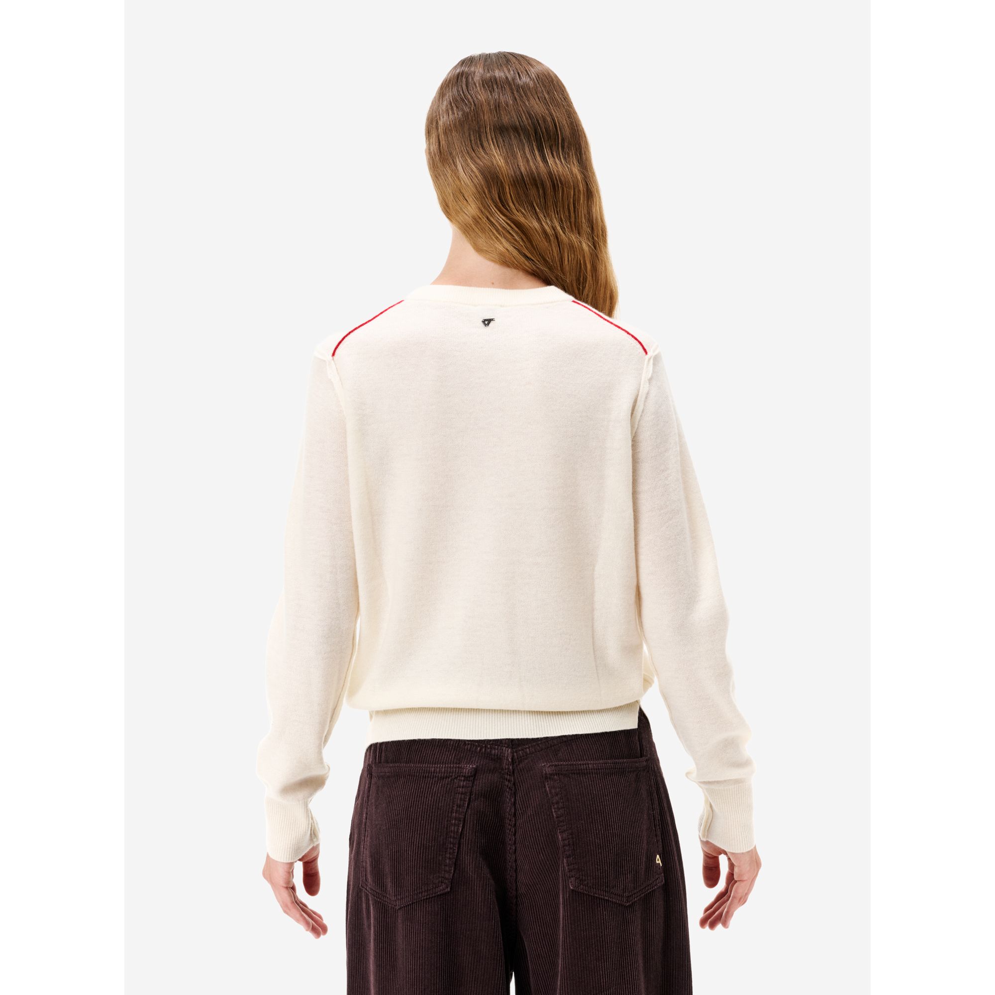 Maglia Ada in misto lana Merino bianco panna