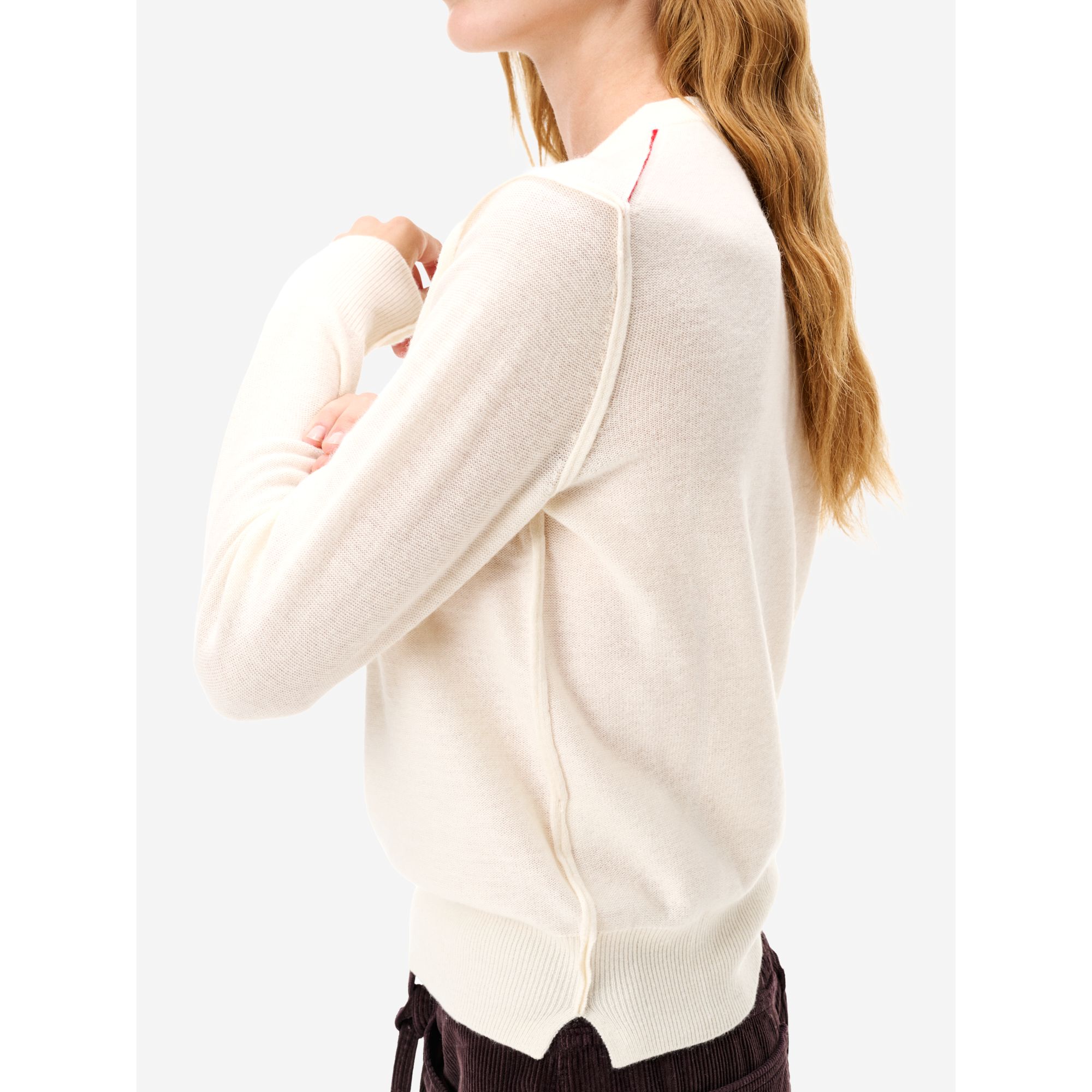 Maglia Ada in misto lana Merino bianco panna