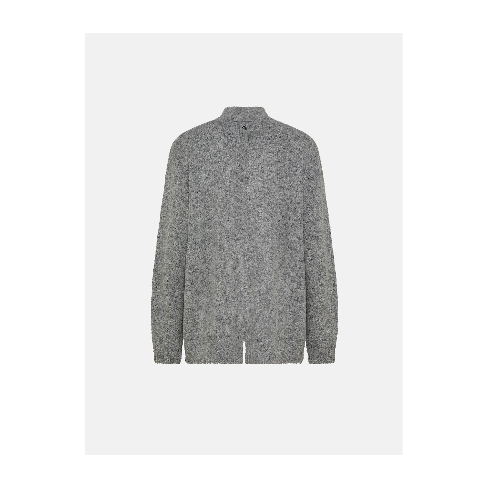 Light grey alpaca-blend Amazing Bice cardigan