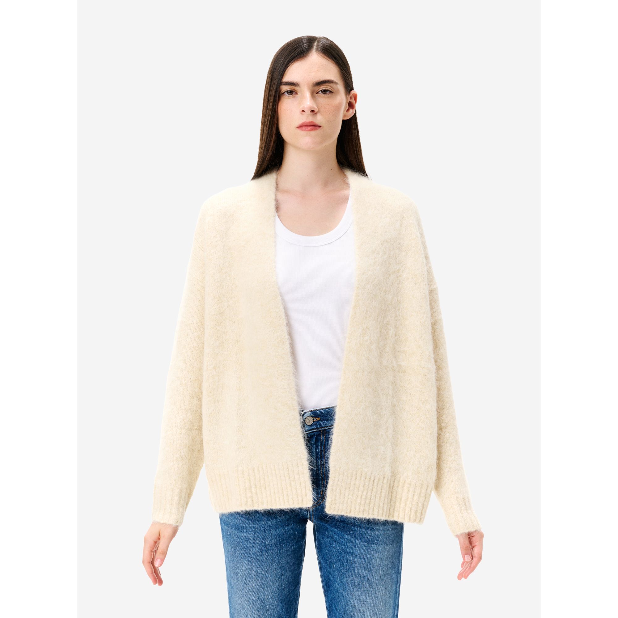 Off white alpaca-blend Amazing Bice cardigan