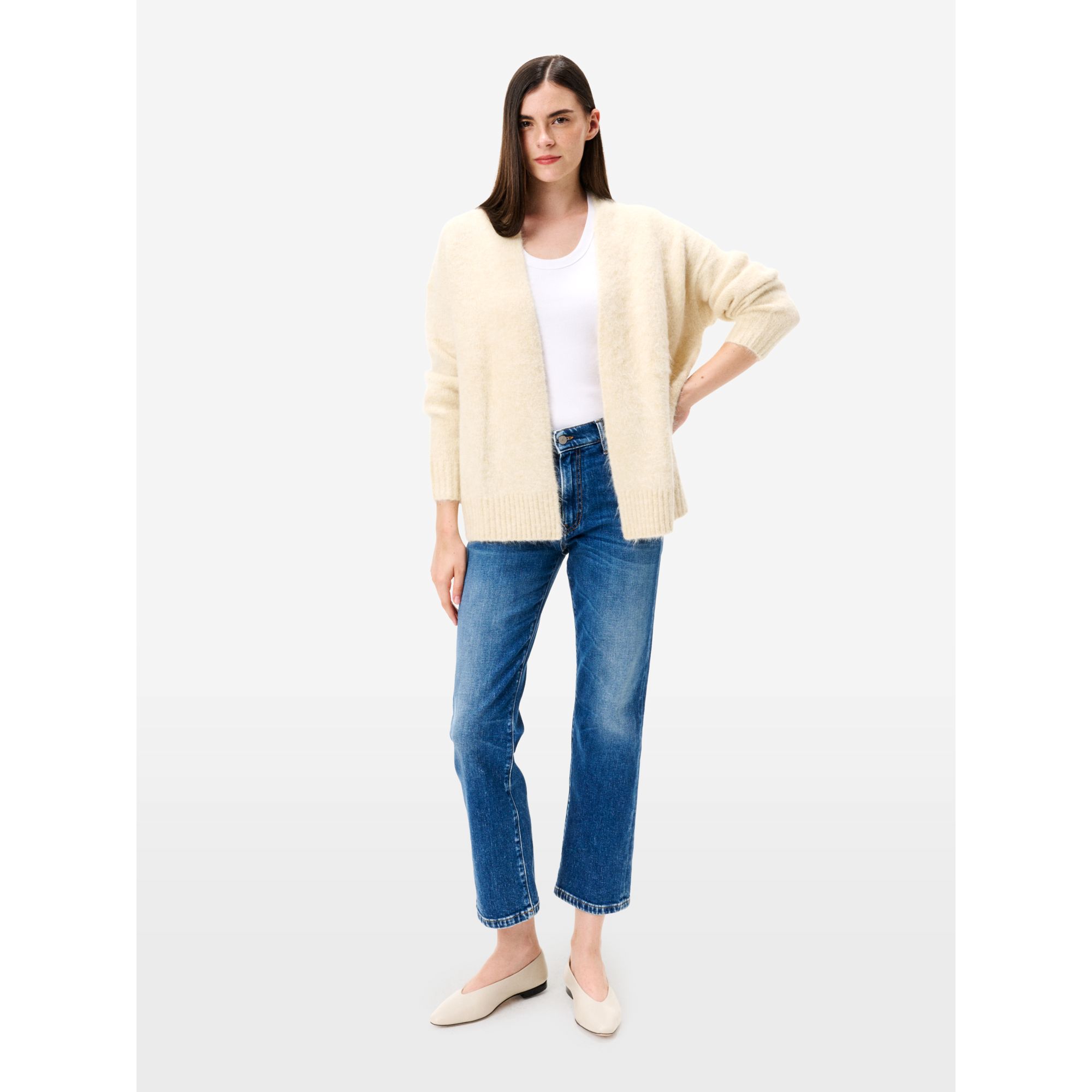 Off white alpaca-blend Amazing Bice cardigan