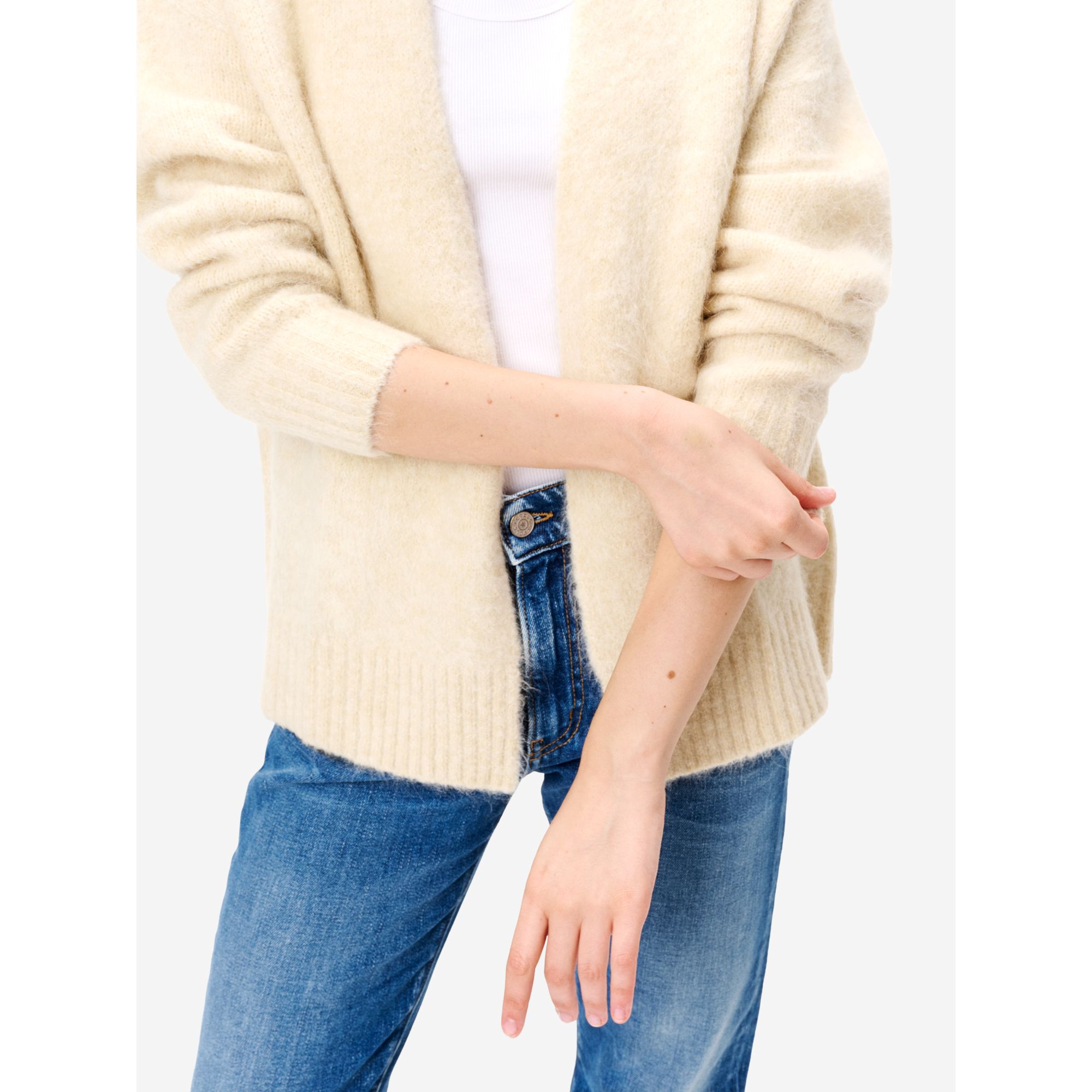 Off white alpaca-blend Amazing Bice cardigan