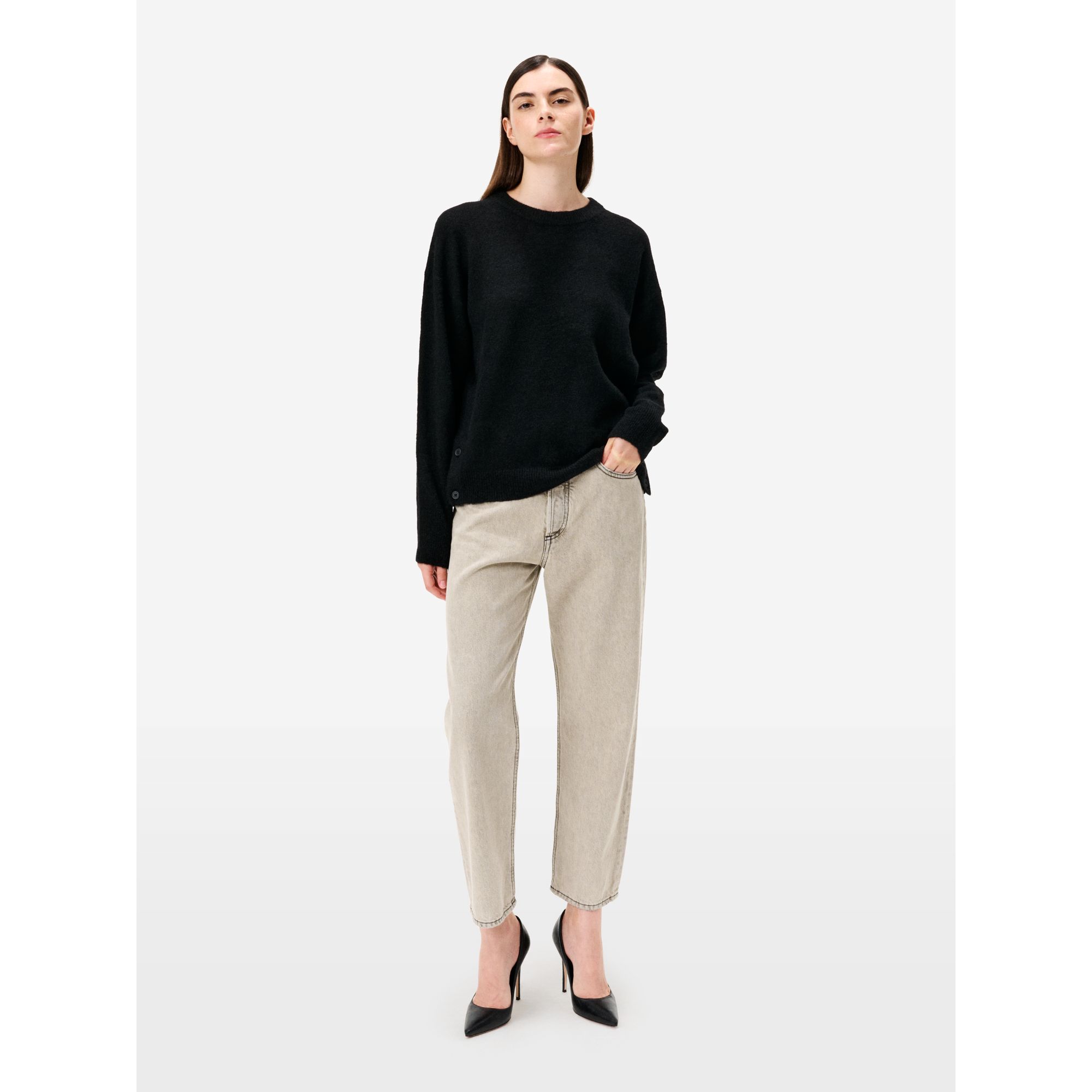 Black alpaca-blend Egle jumper
