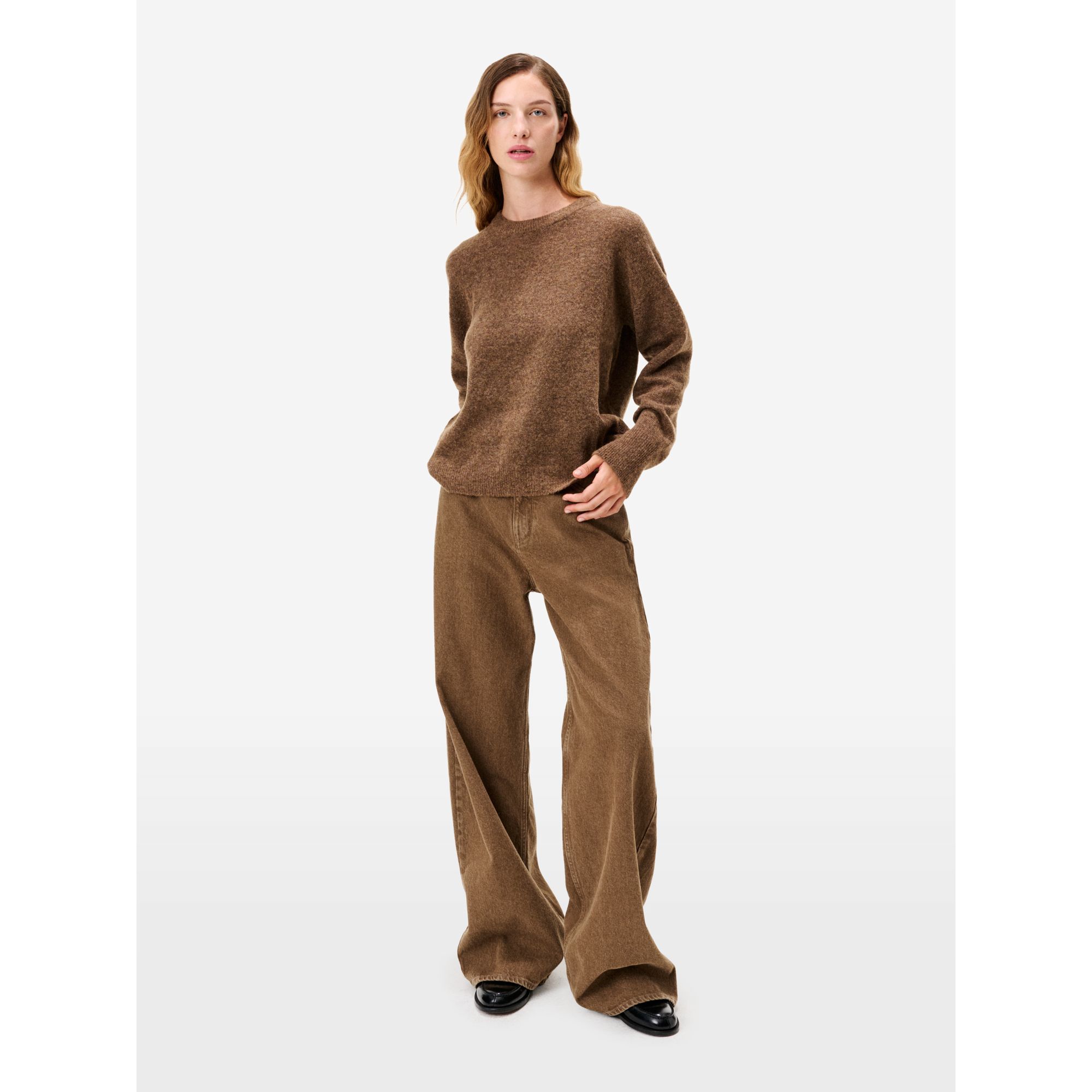 Fox brown alpaca-blend Egle jumper