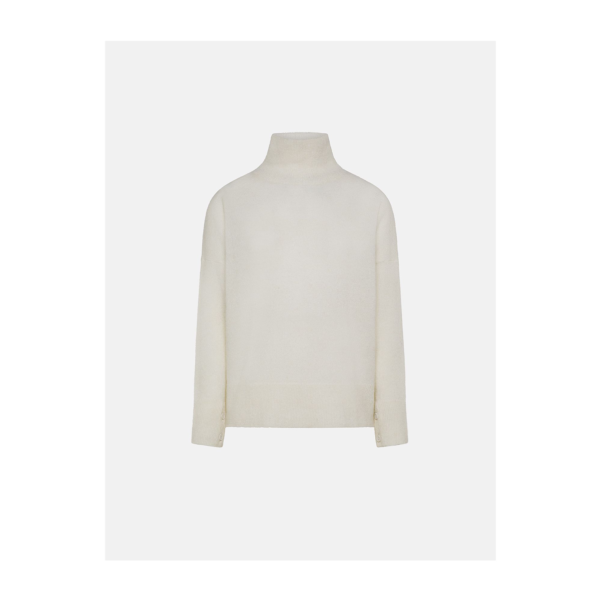 Off white alpaca-blend Lole roll-neck jumper