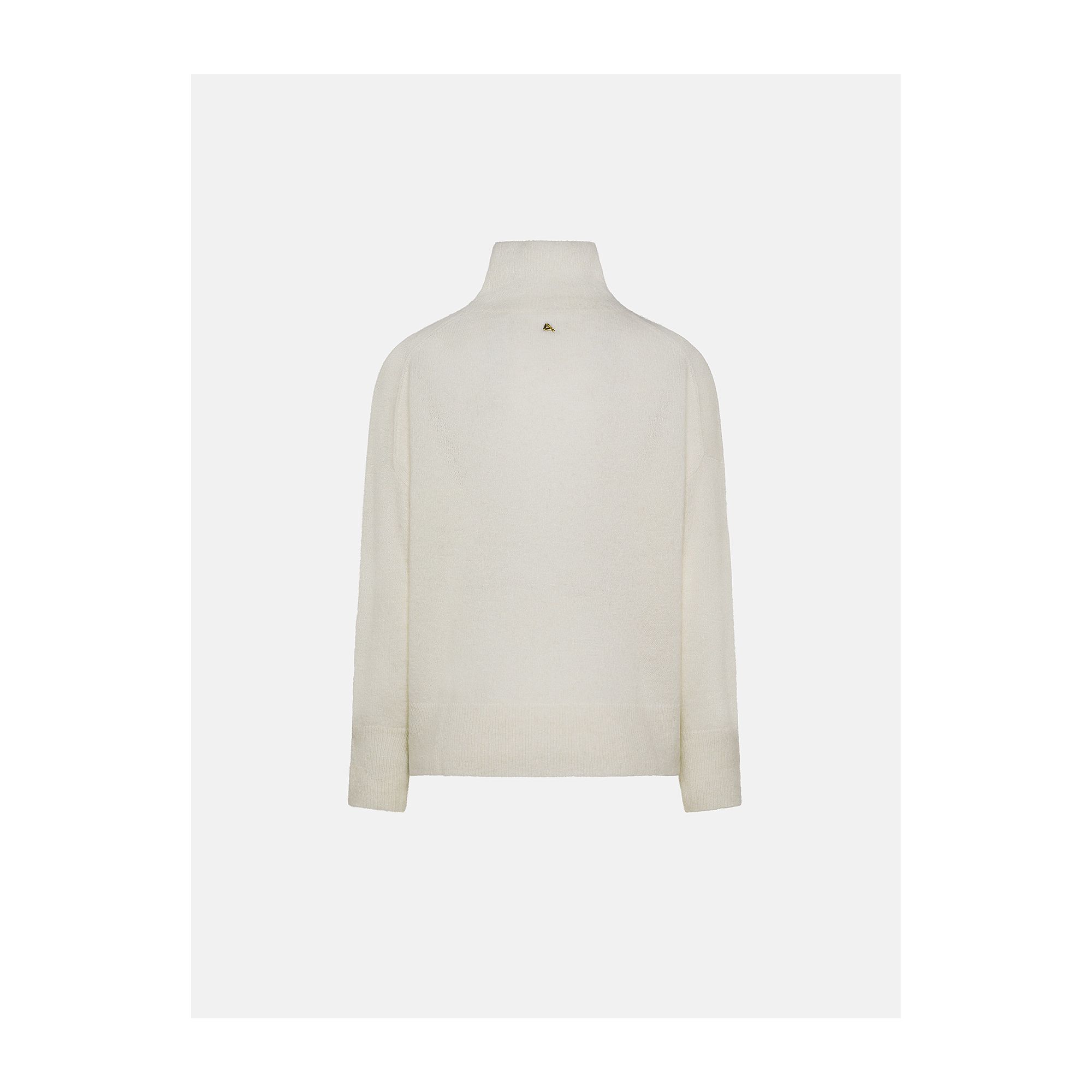 Off white alpaca-blend Lole roll-neck jumper