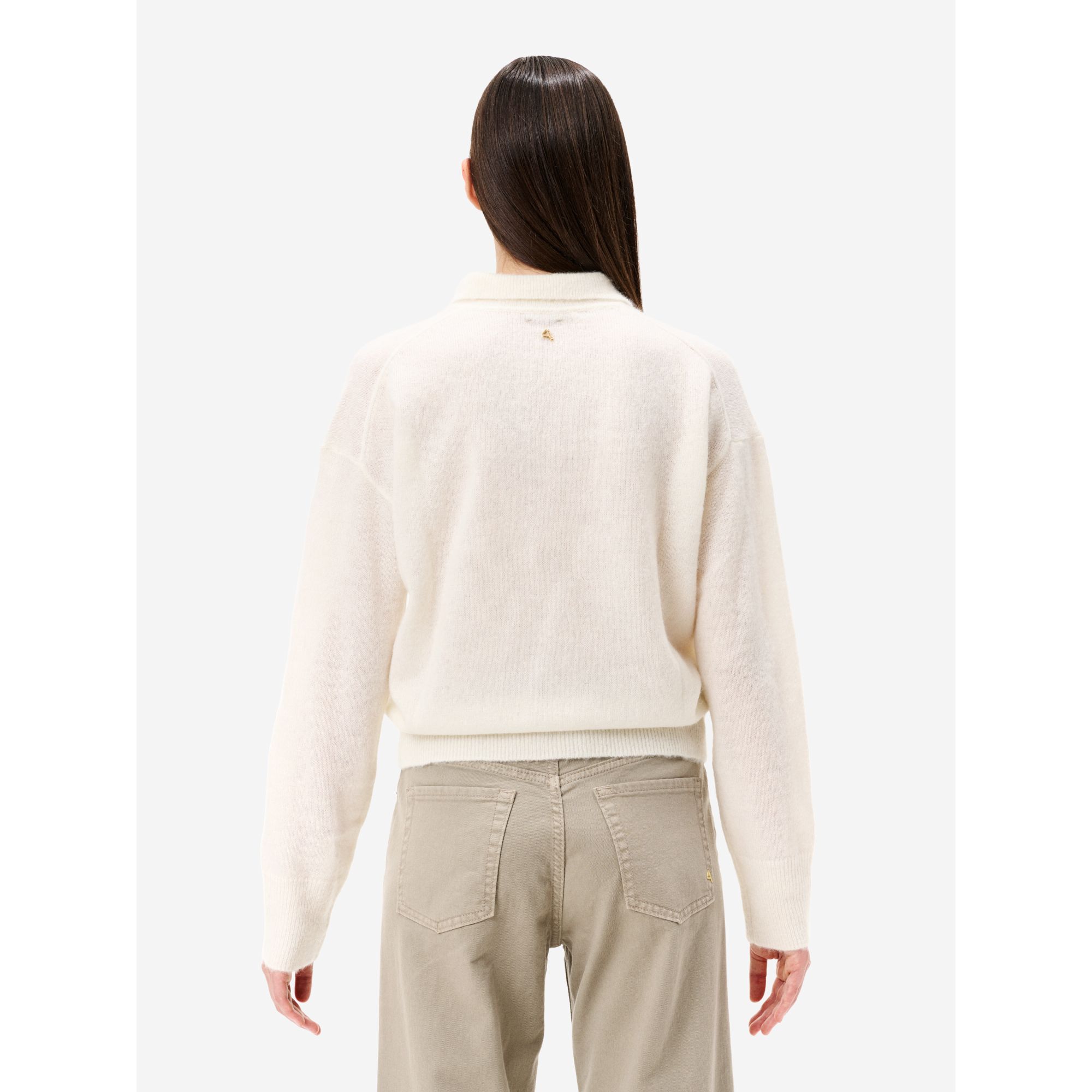 Off white alpaca-blend Maia polo shirt