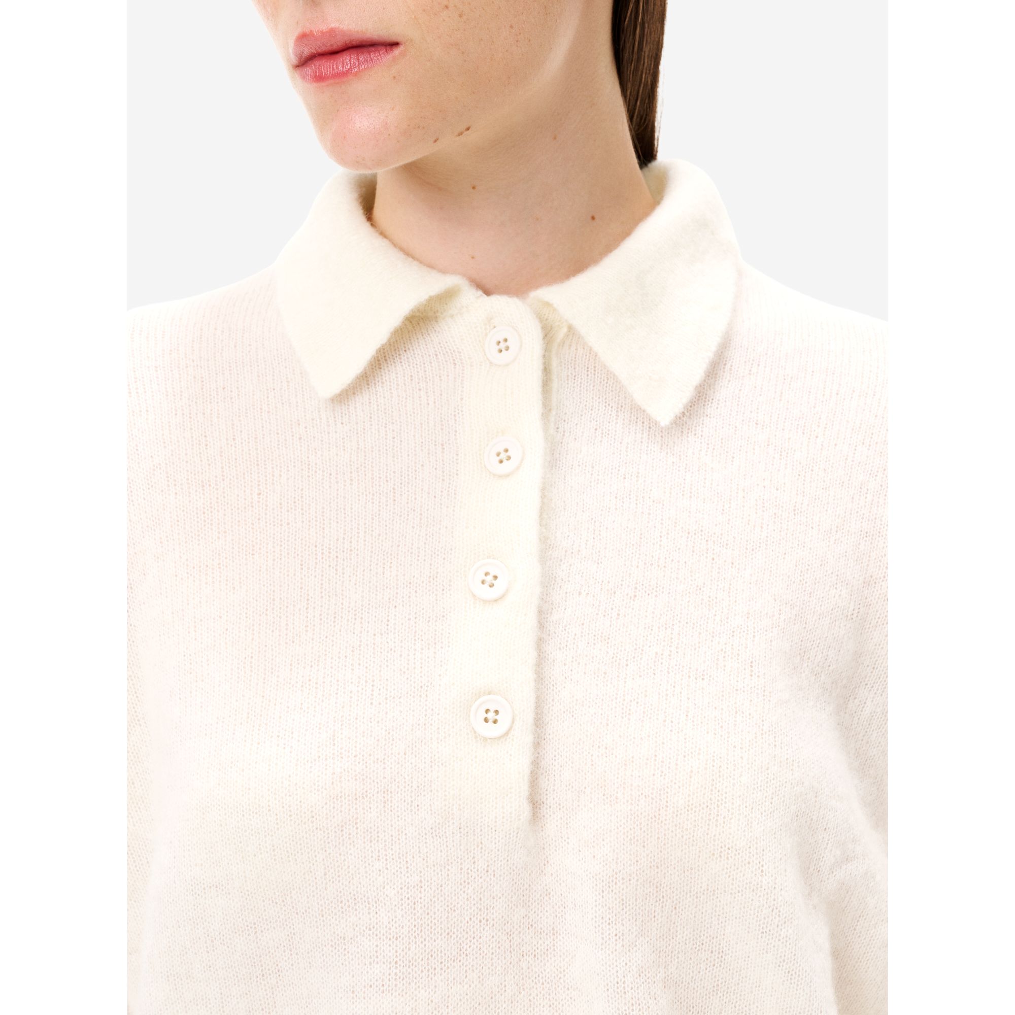 Off white alpaca-blend Maia polo shirt
