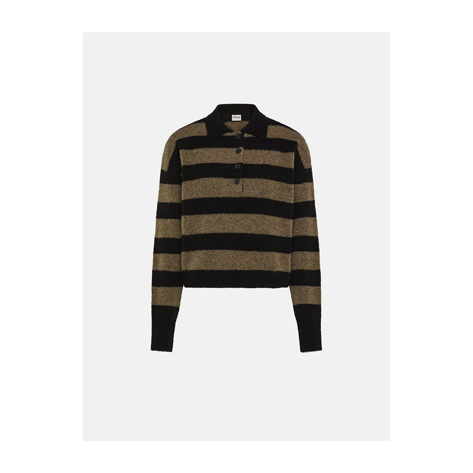 Vera polo stripes l/s alpaca