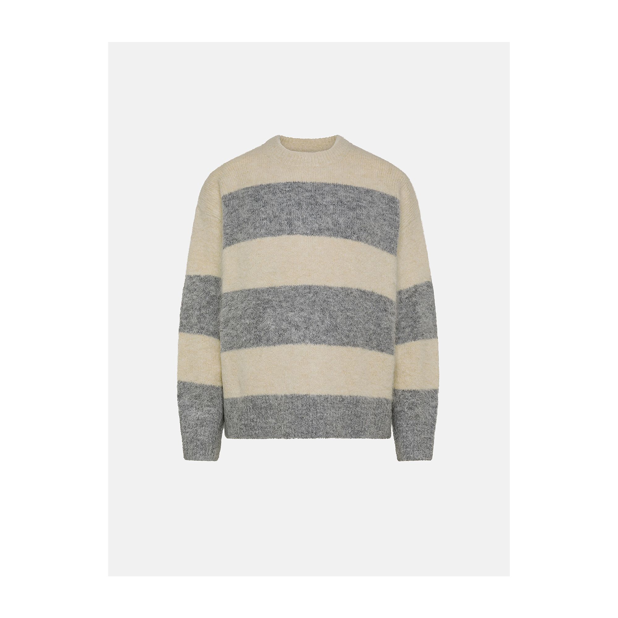 Light grey/off white alpaca-blend Cora jumper