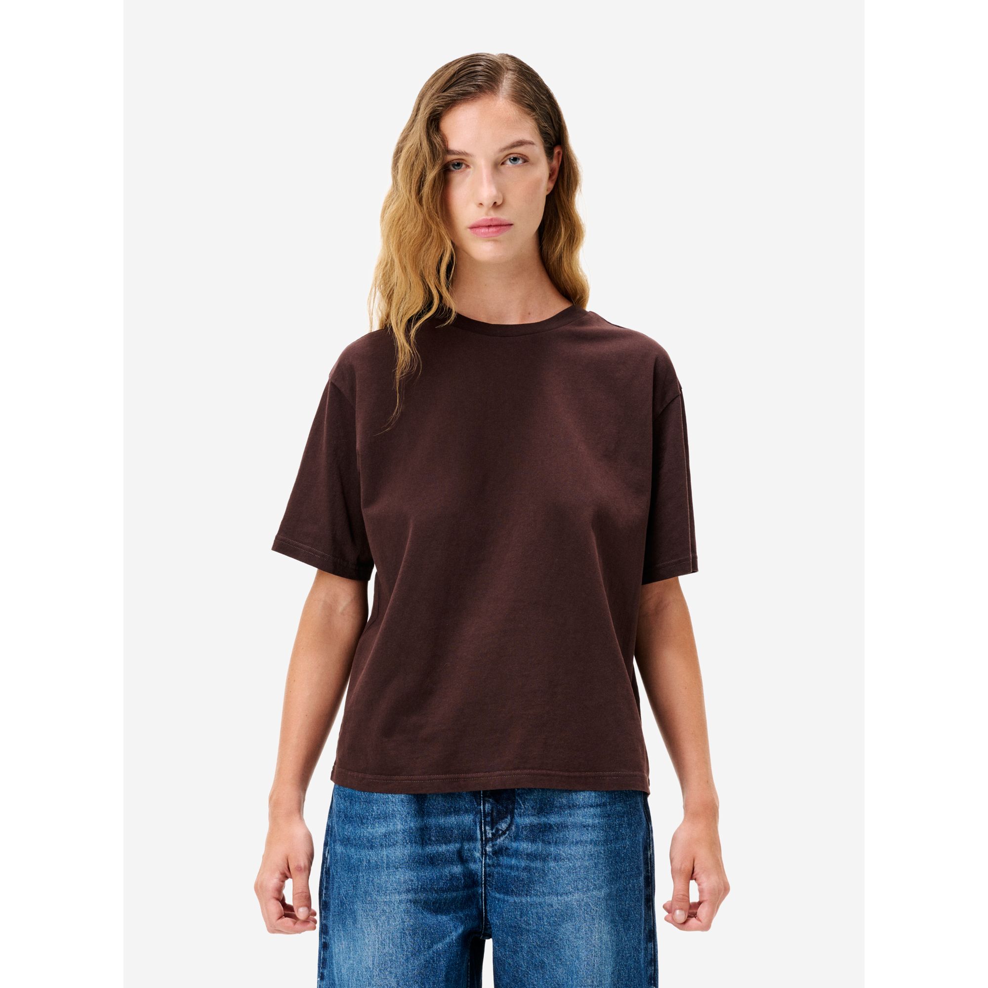 T-shirt Benny in jersey di puro cotone bordeaux