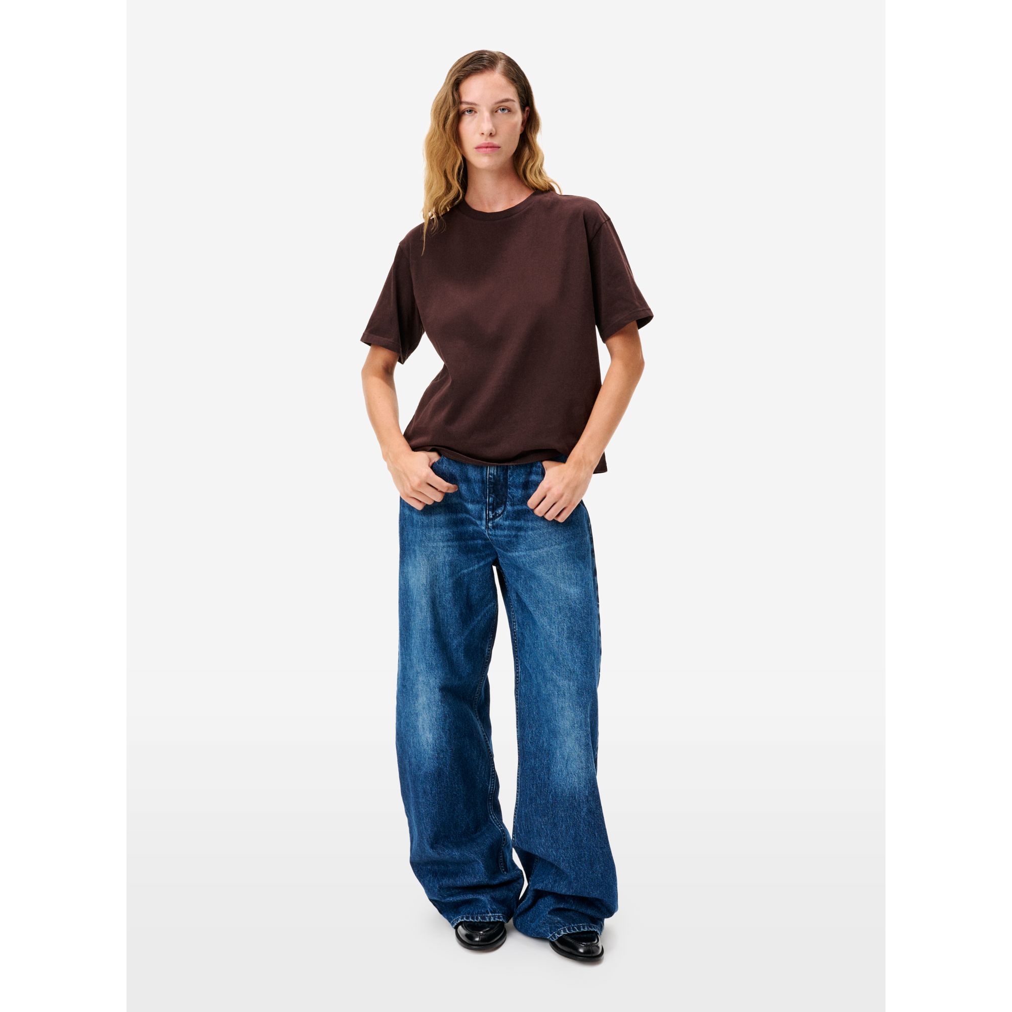 T-shirt Benny in jersey di puro cotone bordeaux