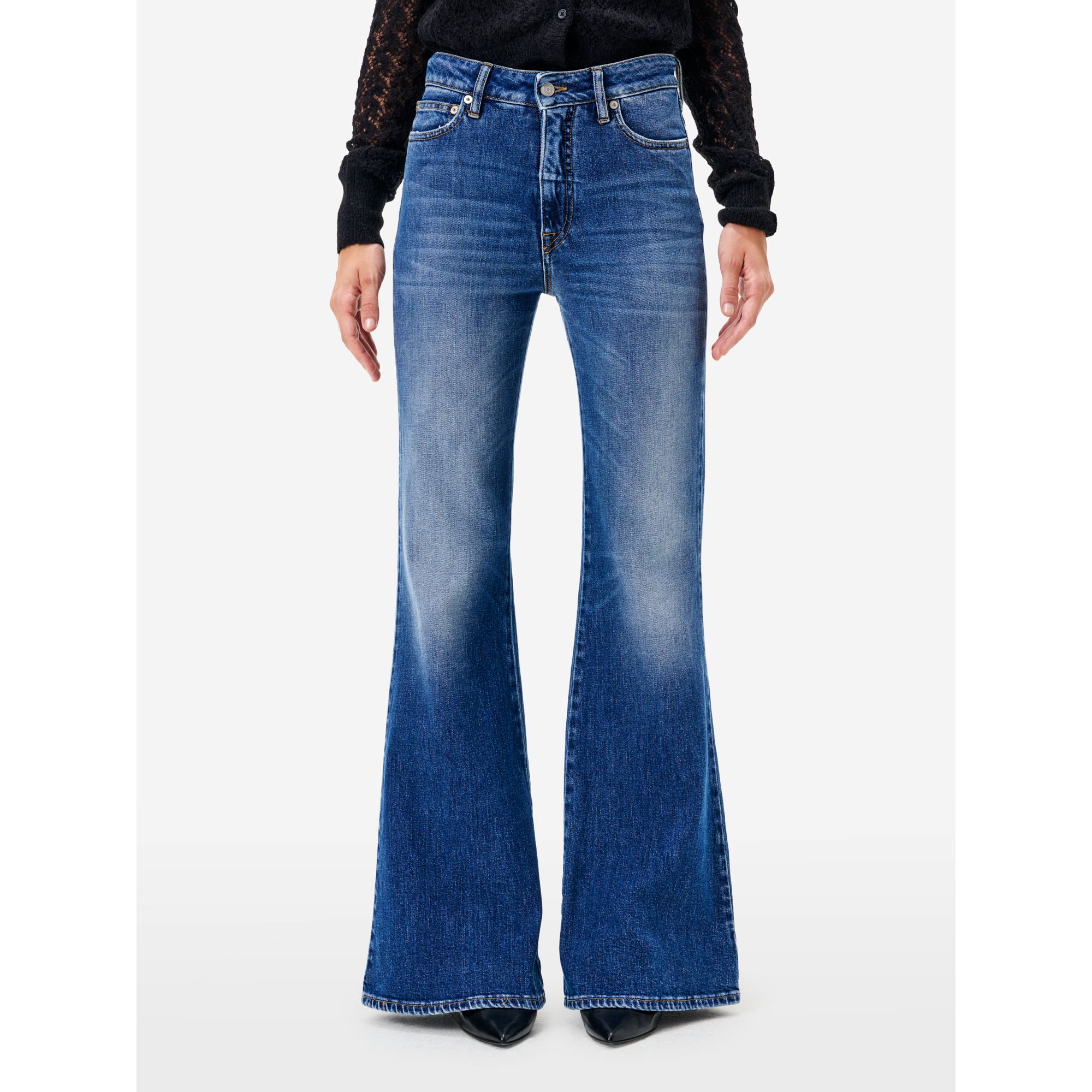 Navy blue flared Flaire jeans