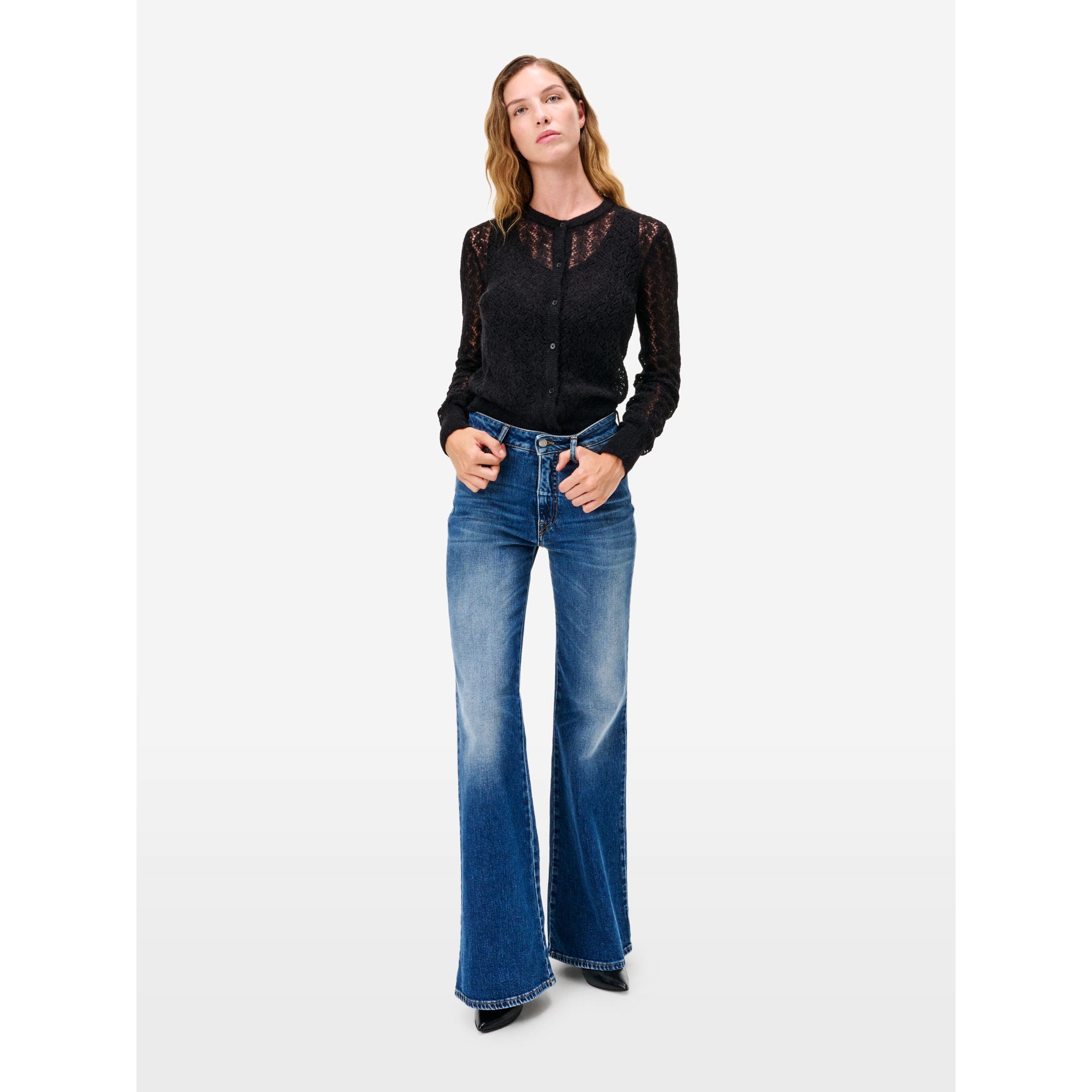 Navy blue flared Flaire jeans