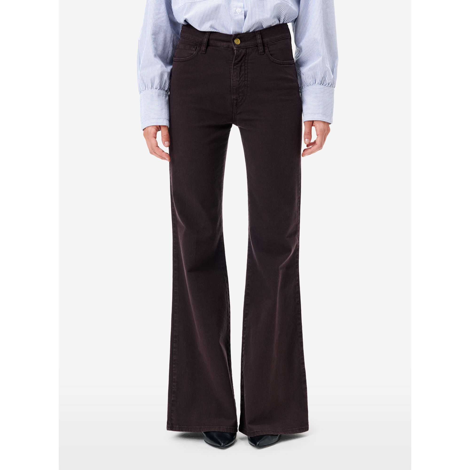 Flaire high rise flared direct dyed