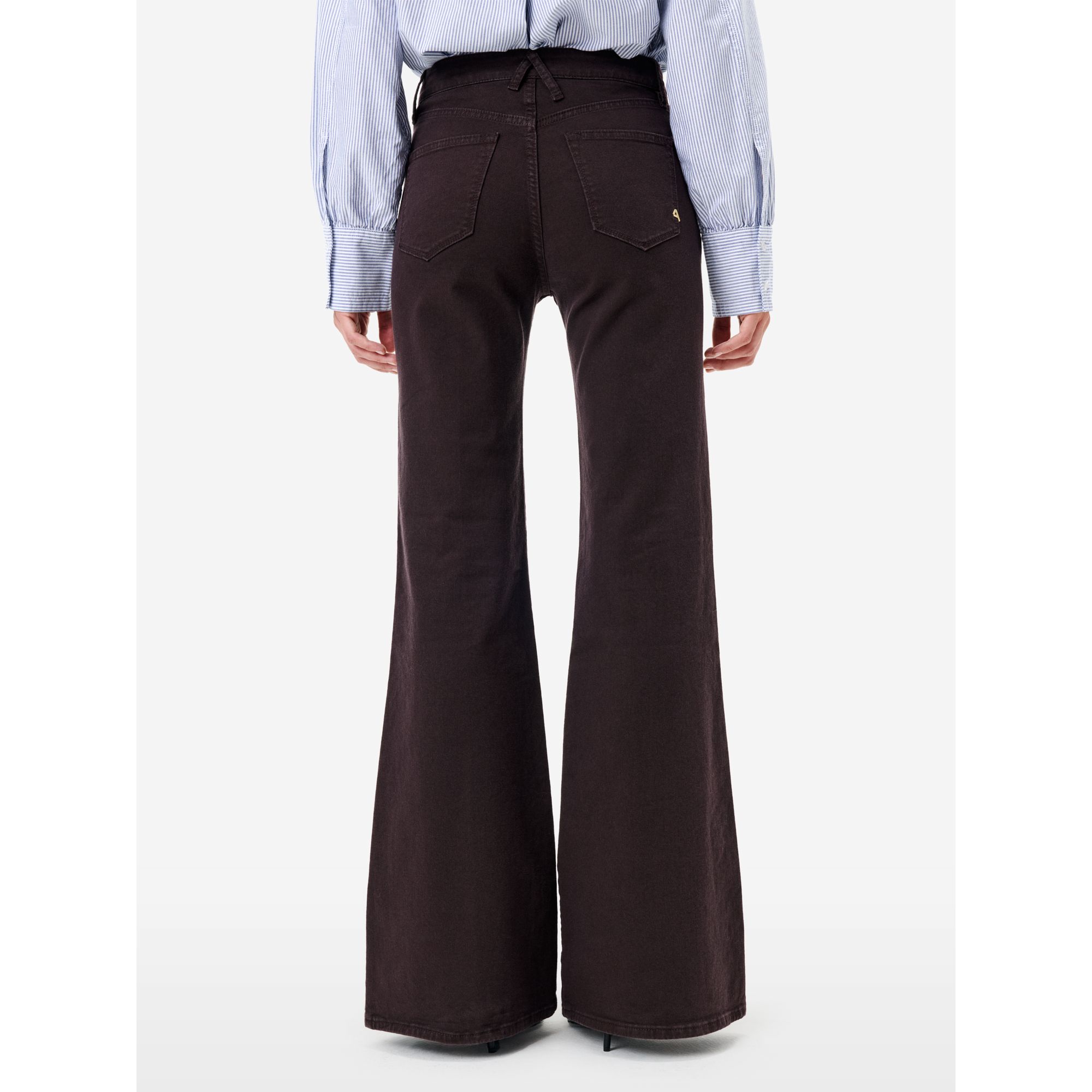 Flaire high rise flared direct dyed