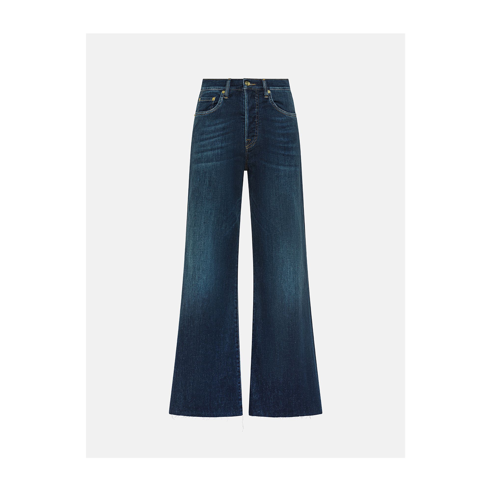 Luna mid rise flared dark vintage destroyed edge