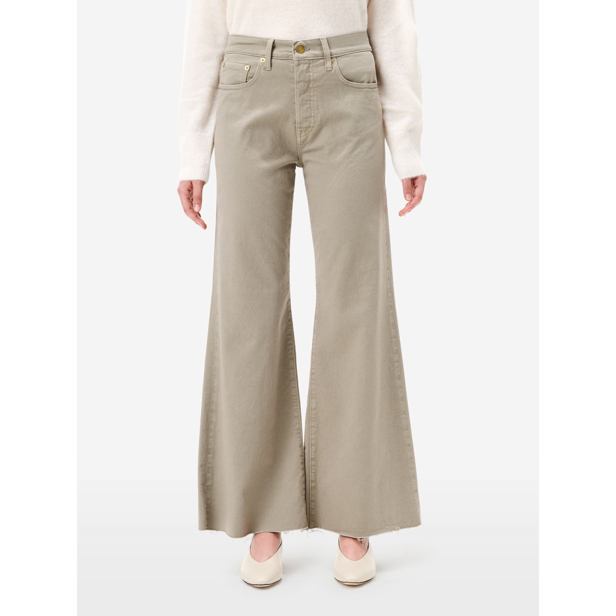 Dark beige flared Luna jeans