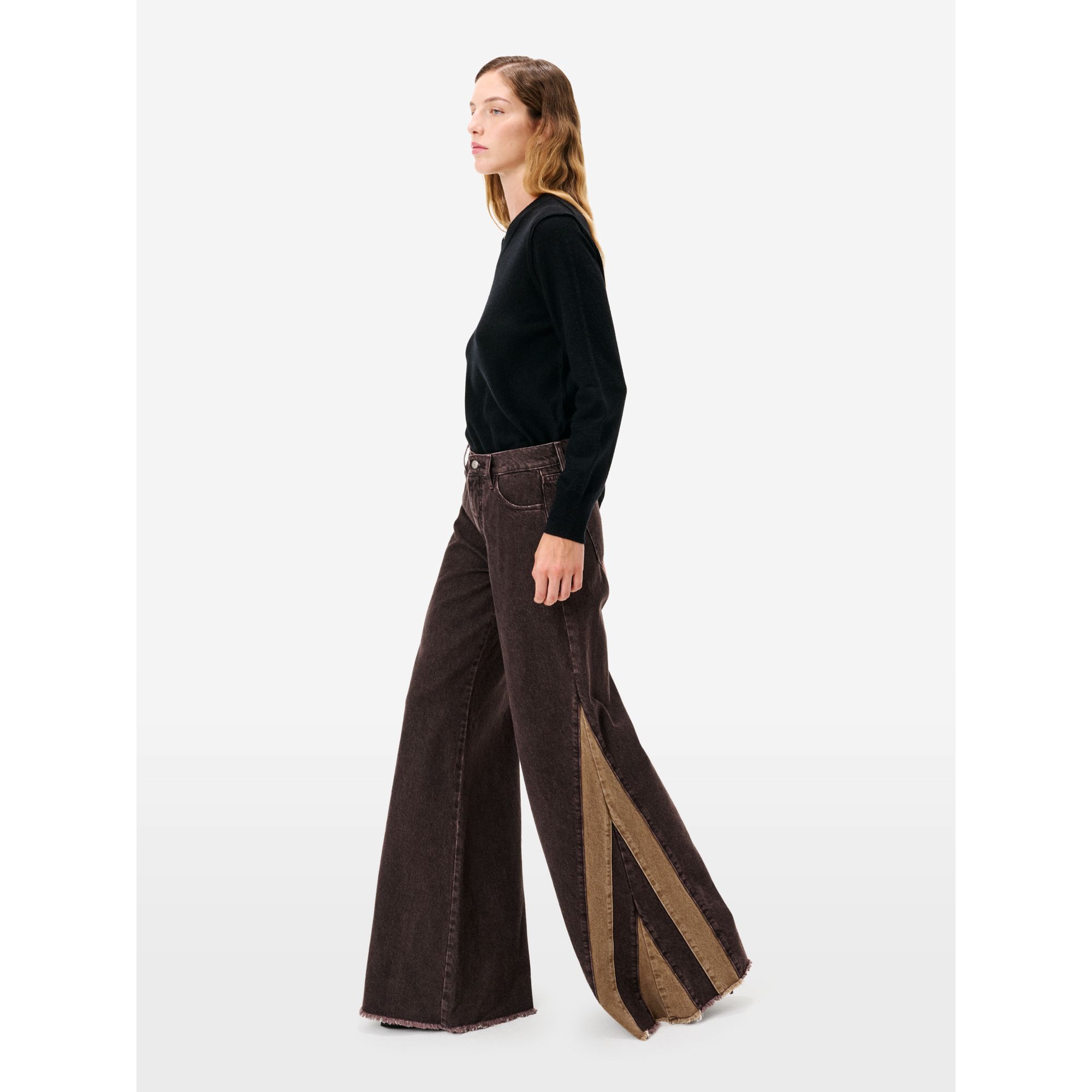 Jeans Asia flare fit bordeaux
