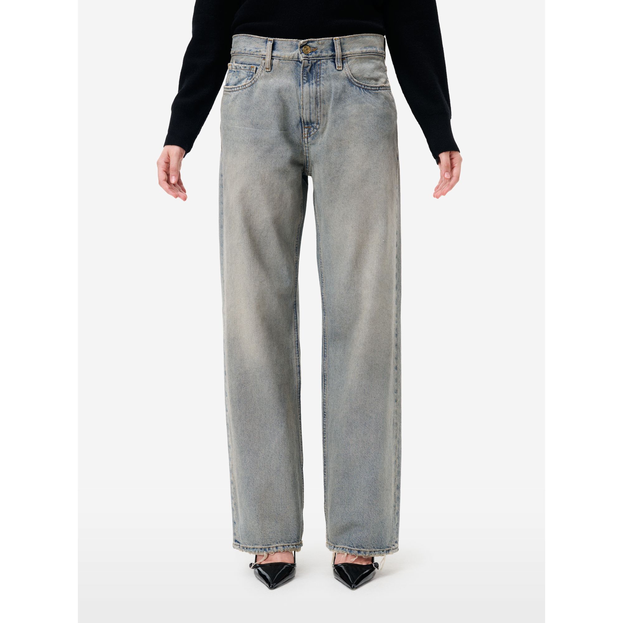 Mila '90s fit low rise straigth leg dirty bleach
