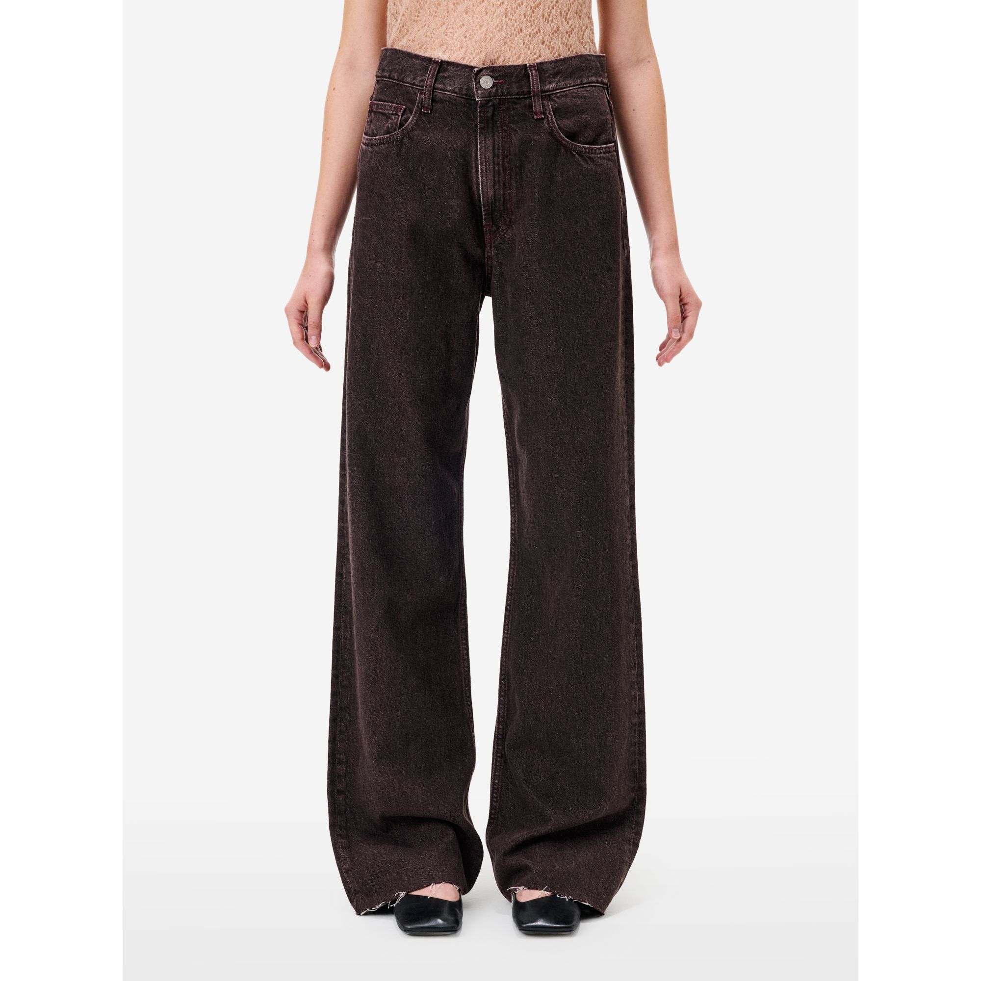 Bordeaux straight-fit Zoe jeans