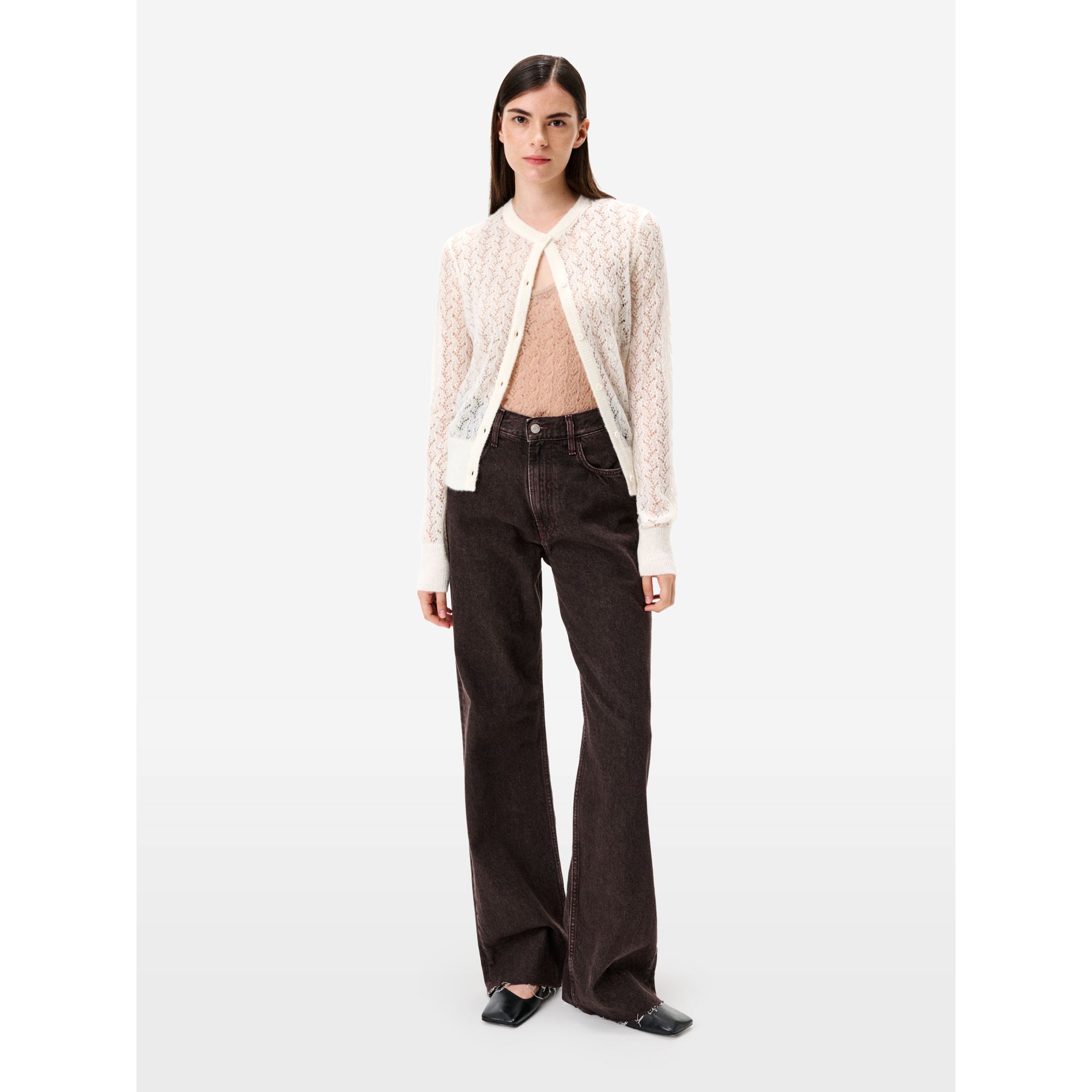 Bordeaux straight-fit Zoe jeans