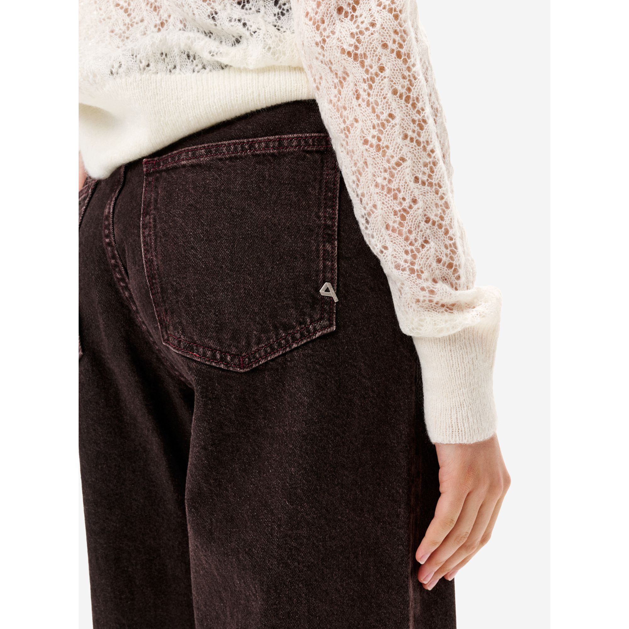 Bordeaux straight-fit Zoe jeans