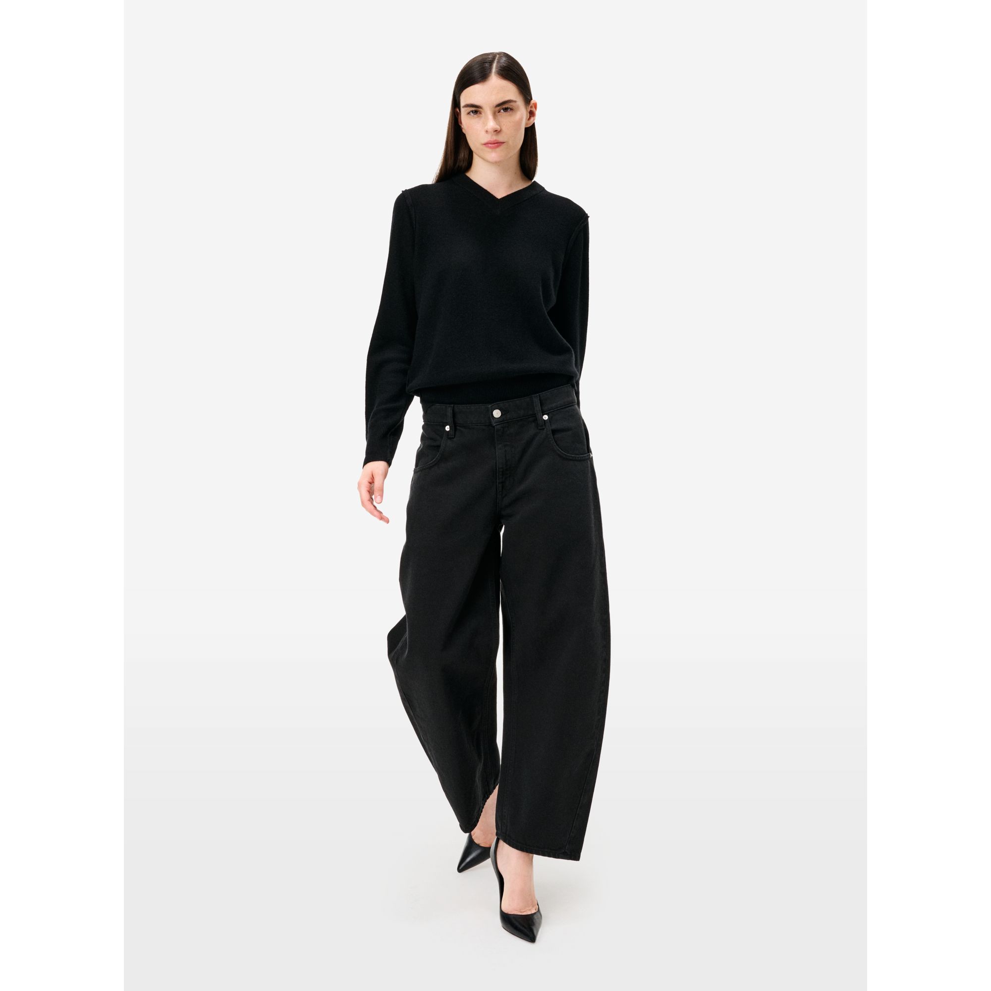 Aida crop super fitted low waist cropped curve leg direct dyed